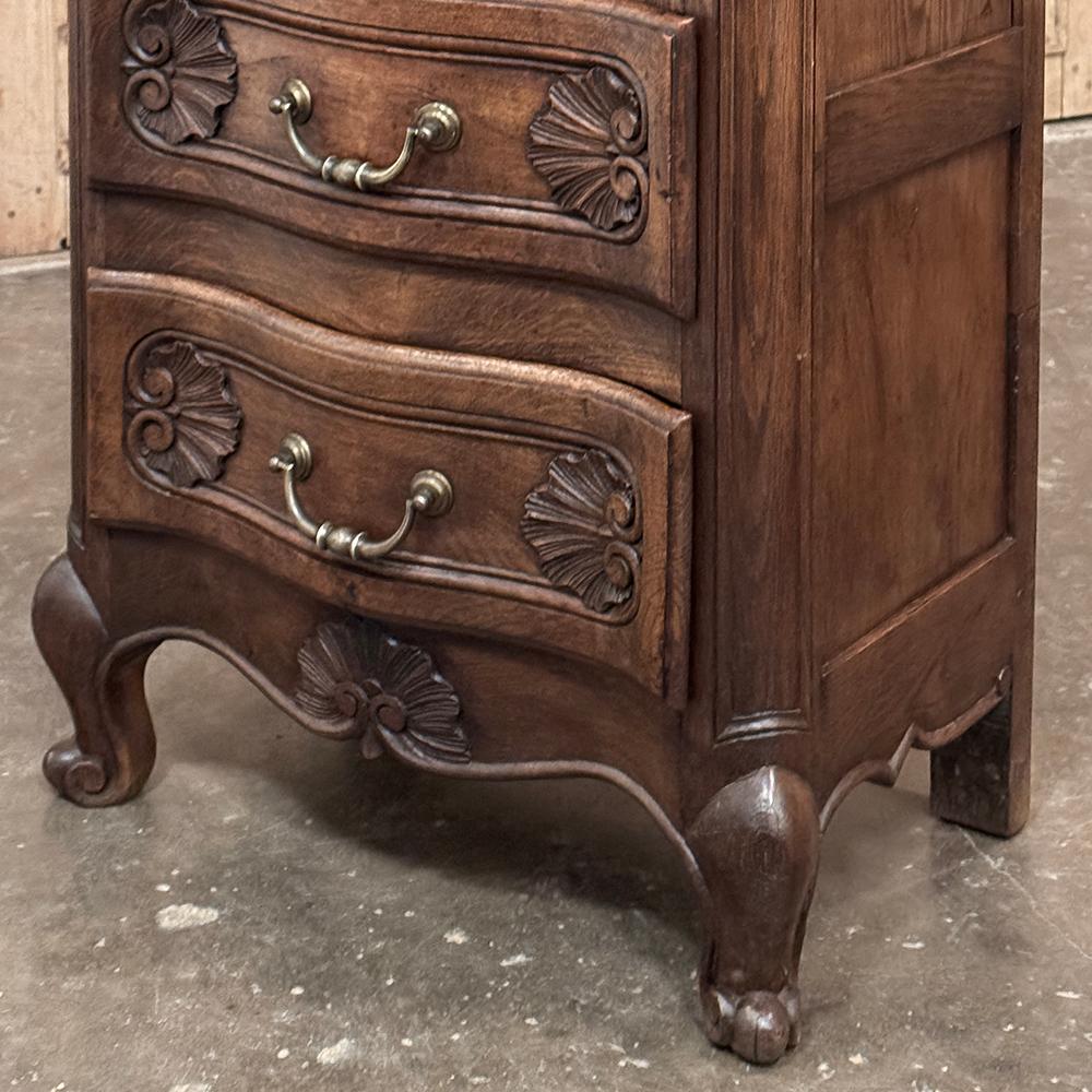 Par de Mesillas de Noche Antique Country French ~ Petite Commodes en venta 5