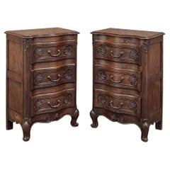 Pair Antique Country French Nightstands ~ Petite Commodes