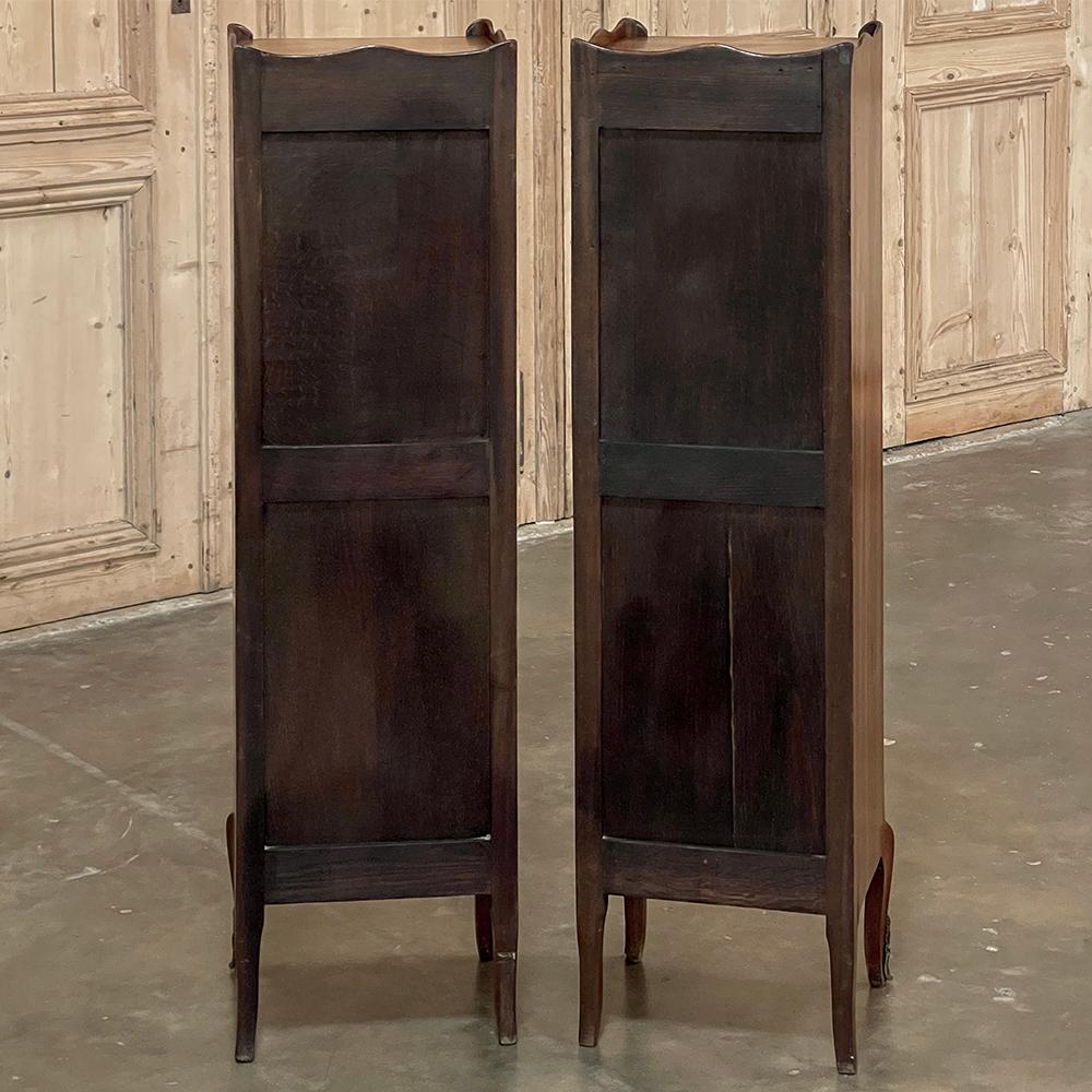 Pair Antique Country French Walnut Petite Secretaries For Sale 13