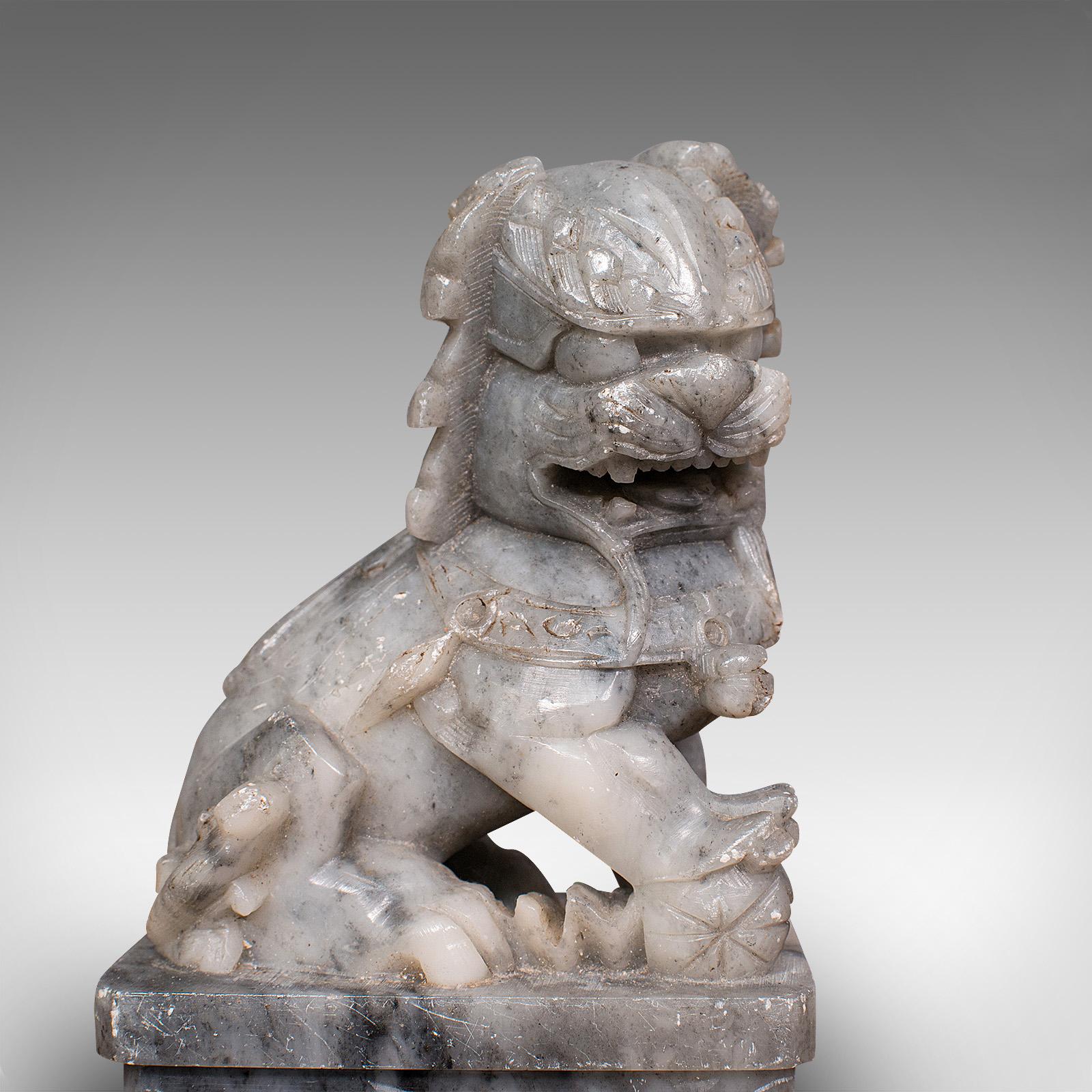 Pair, Antique Decorative Dogs Of Fu, Chinese, Statue, Ornament, Victorian, 1900 2