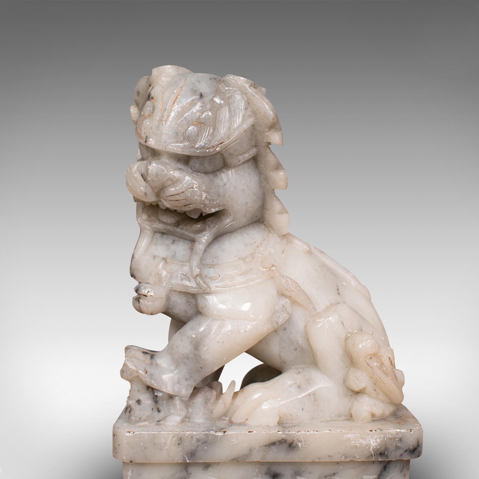 Pair, Antique Decorative Dogs Of Fu, Chinese, Statue, Ornament, Victorian, 1900 3