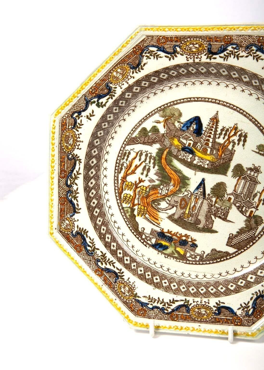Pareja Wedgwood & Co. antigua Platos en diseño 