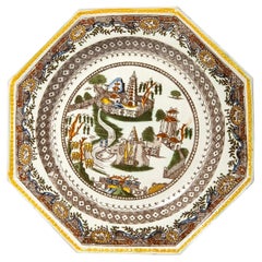 Pareja Wedgwood & Co. antigua Platos en diseño "Elefante procesional y Howdah