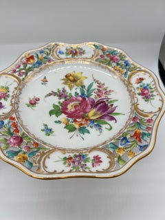 Pair, Antique Dresden Pierced Porcelain Dessert Compotes
