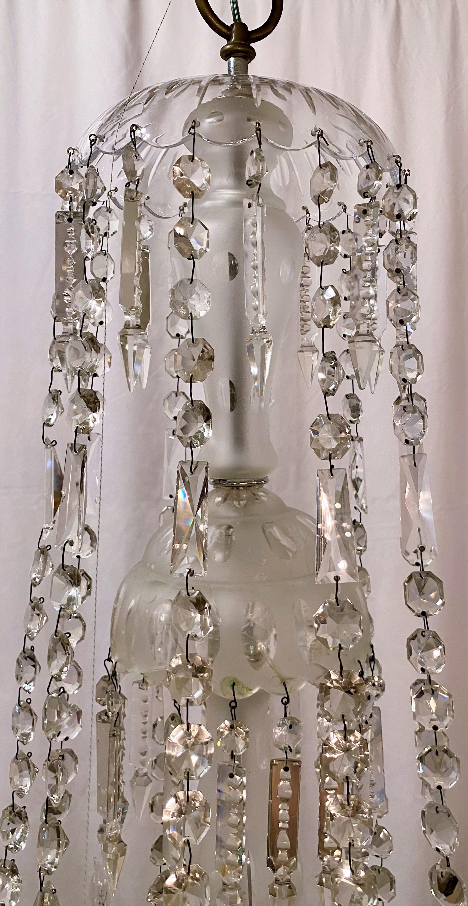 Pair Antique Early 19th Century English Crystal Chandeliers 2