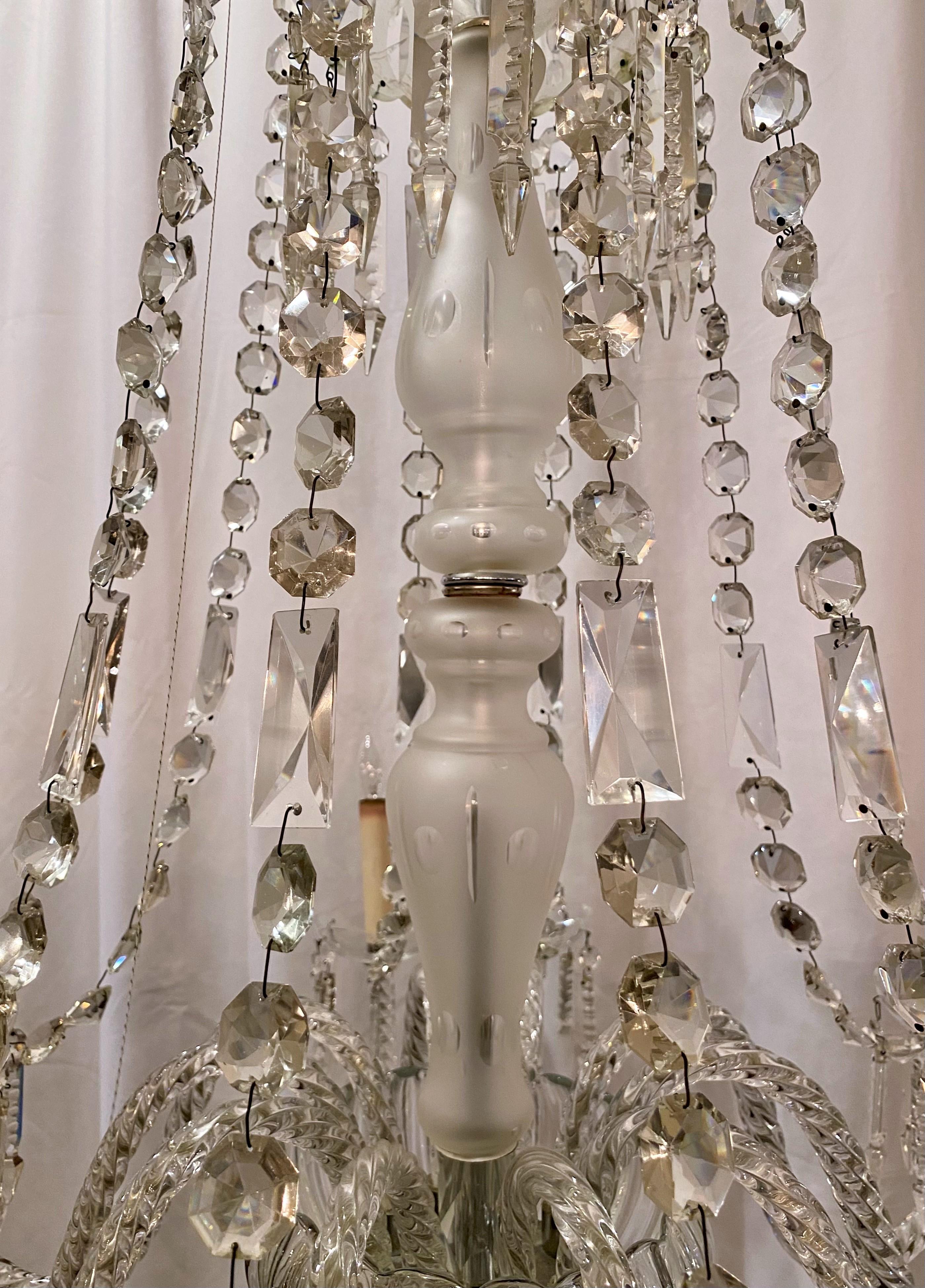 Pair Antique Early 19th Century English Crystal Chandeliers 3