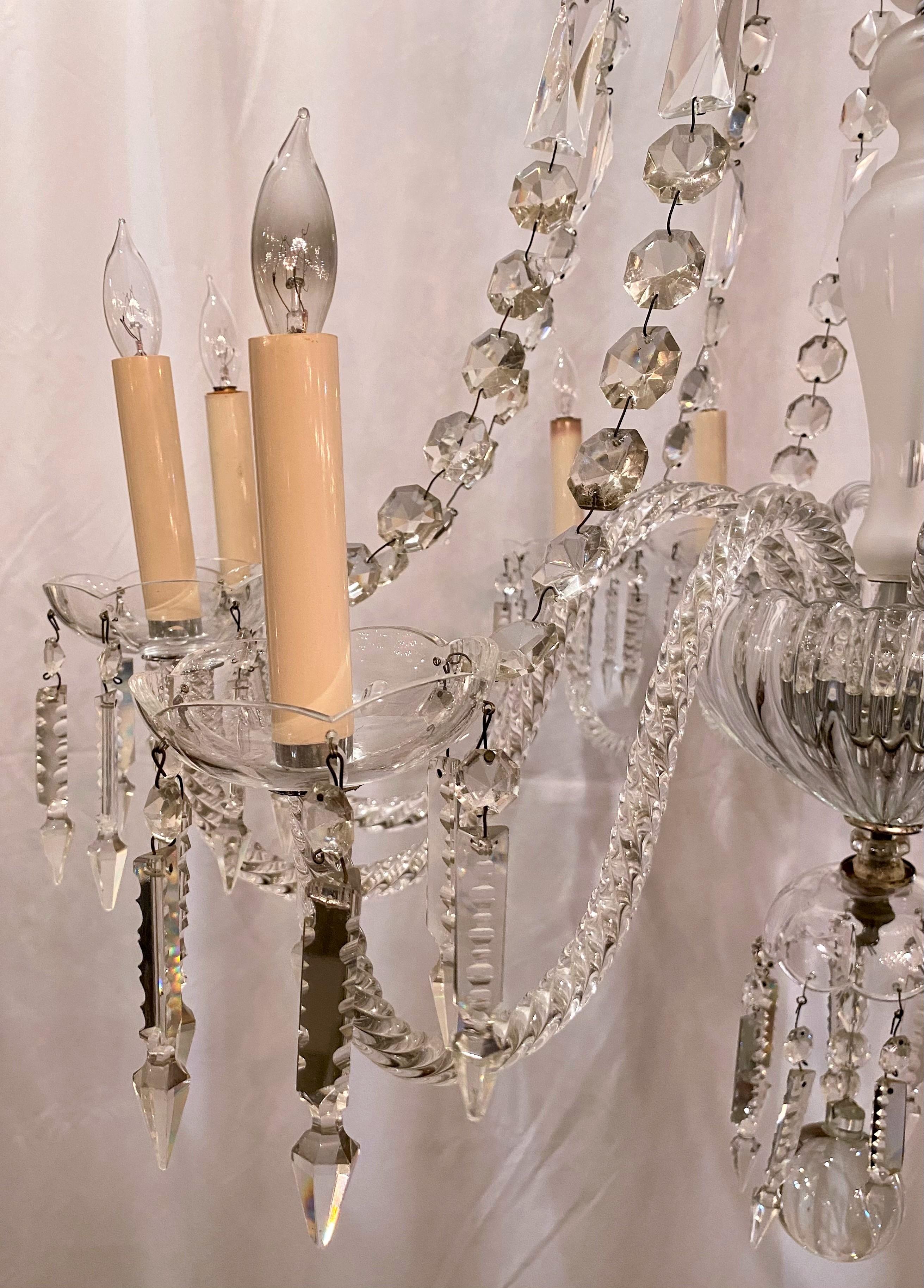 Pair Antique Early 19th Century English Crystal Chandeliers 5