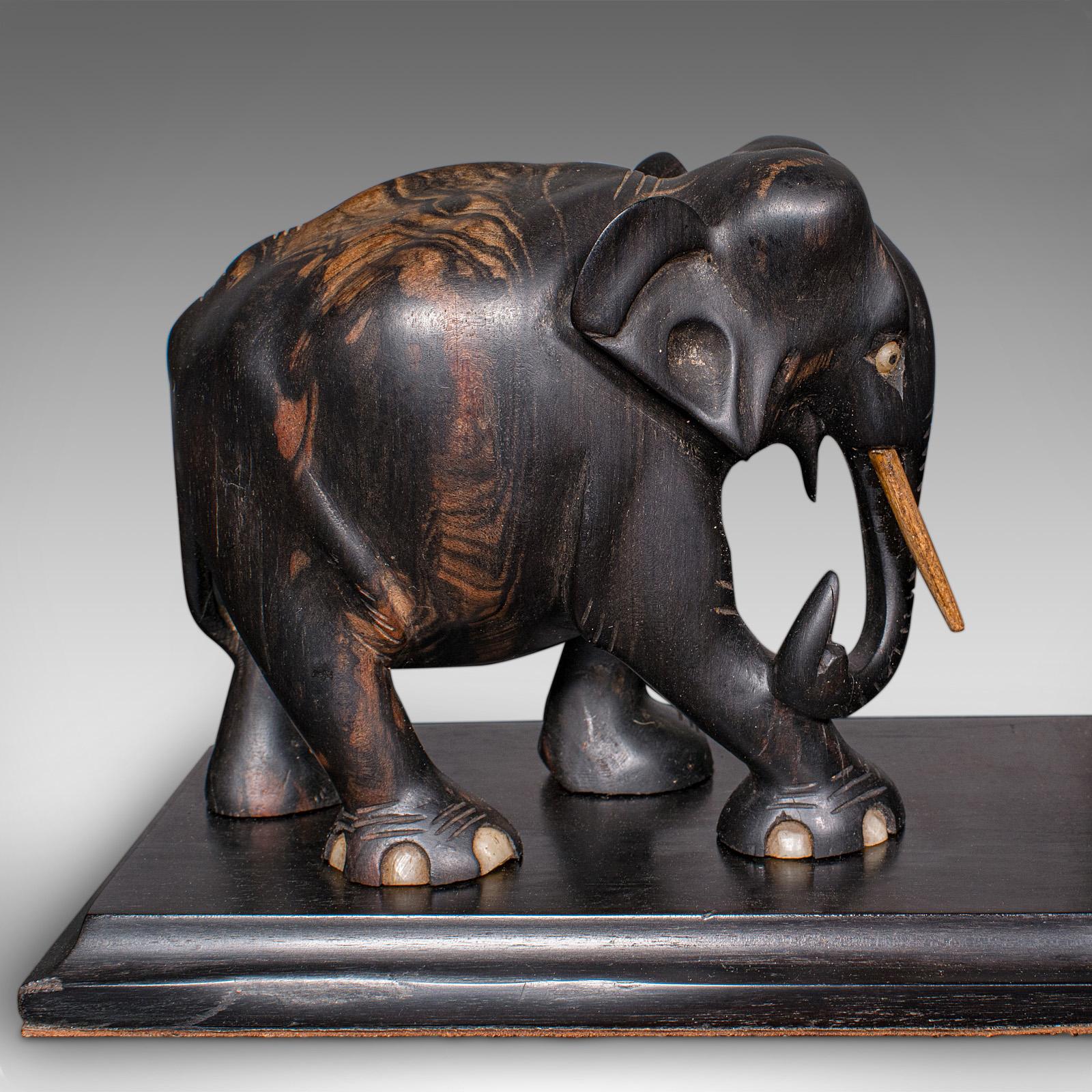 Pair Antique Elephant Bookends, Indian, Coromandel, Novel, Book Rest, Victorian For Sale 1
