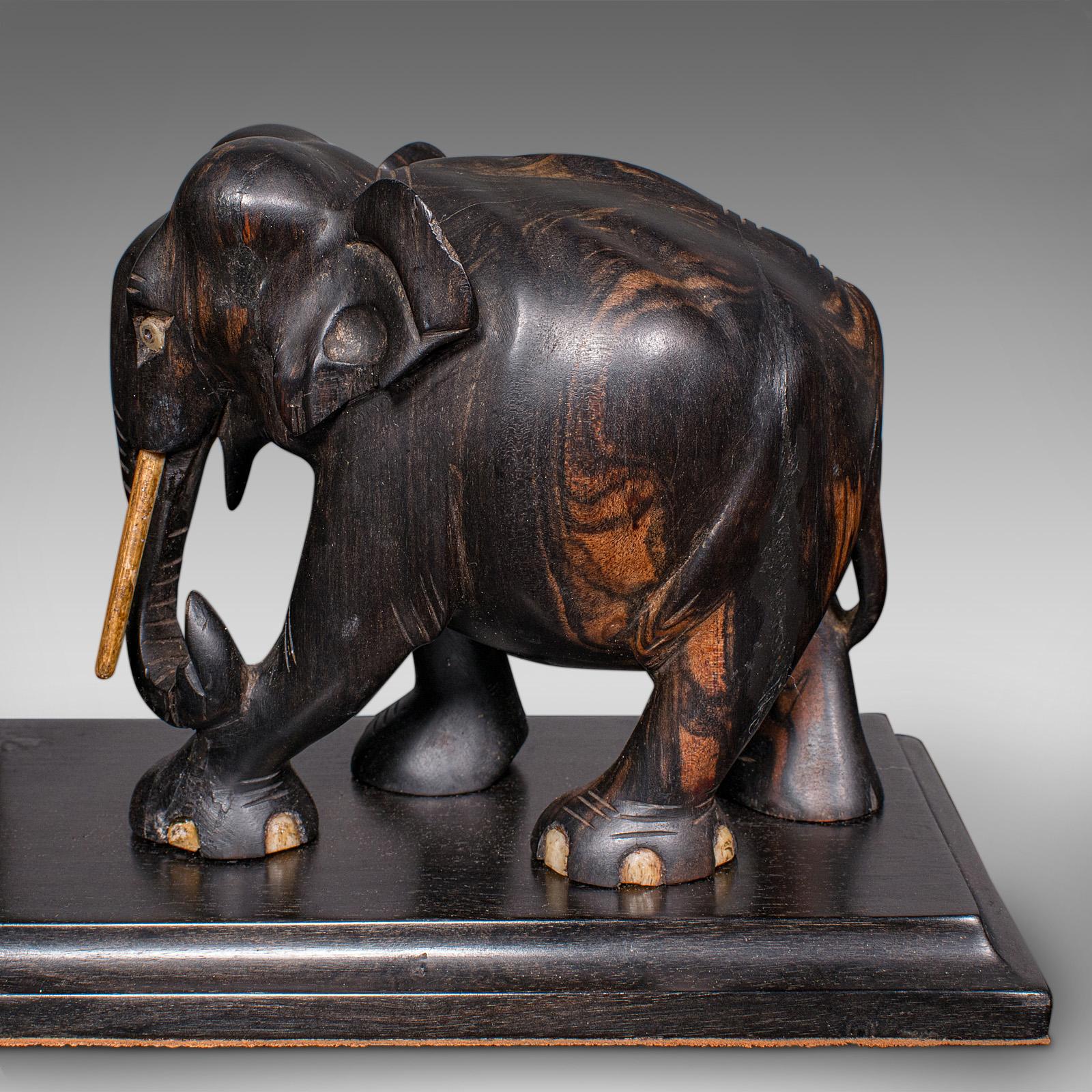 Pair Antique Elephant Bookends, Indian, Coromandel, Novel, Book Rest, Victorian For Sale 2