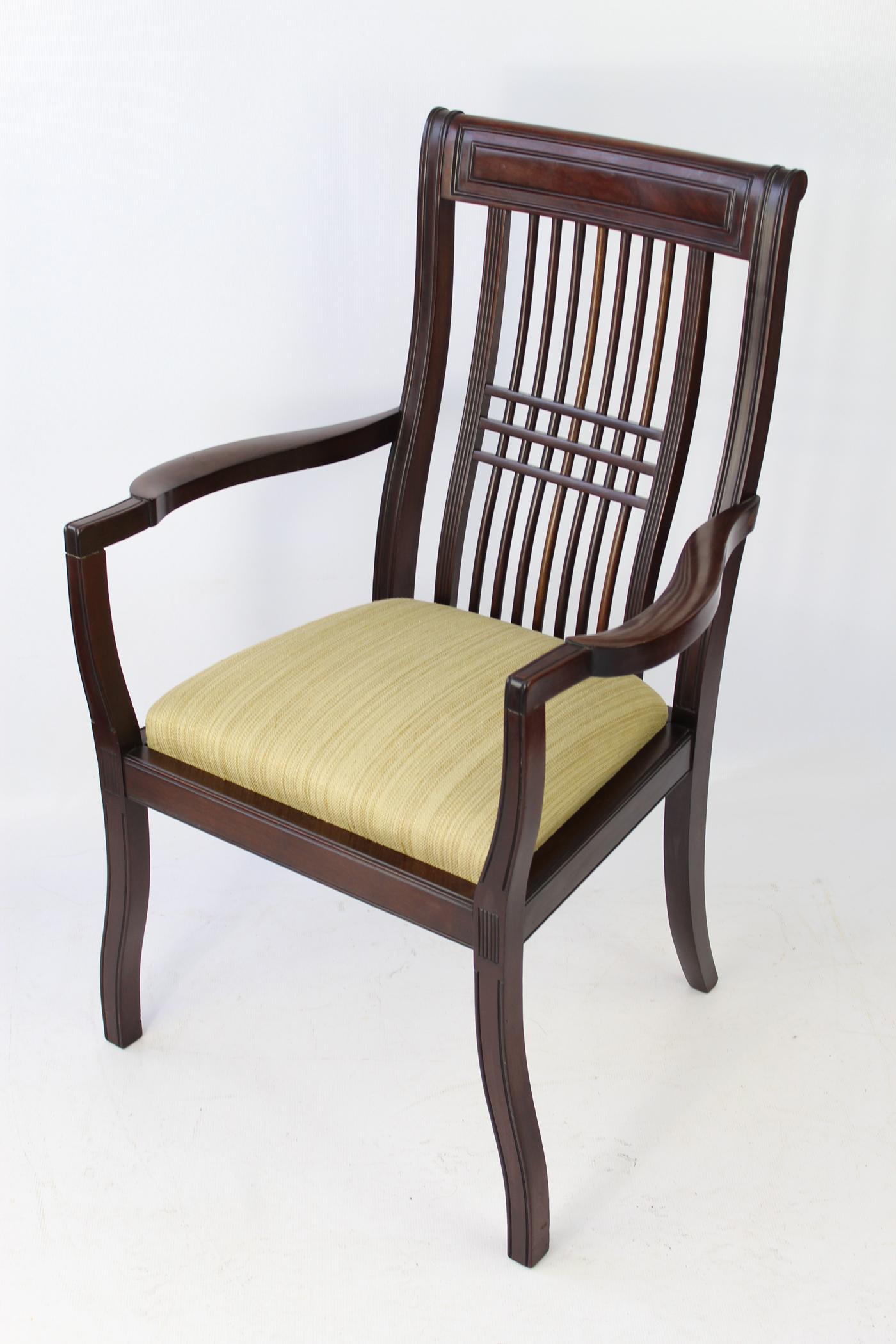 Antique English Arts & Crafts Mahogany Chairs Mackintosh Style Armchairs, Pair In Good Condition In Leeds, West Yorkshire