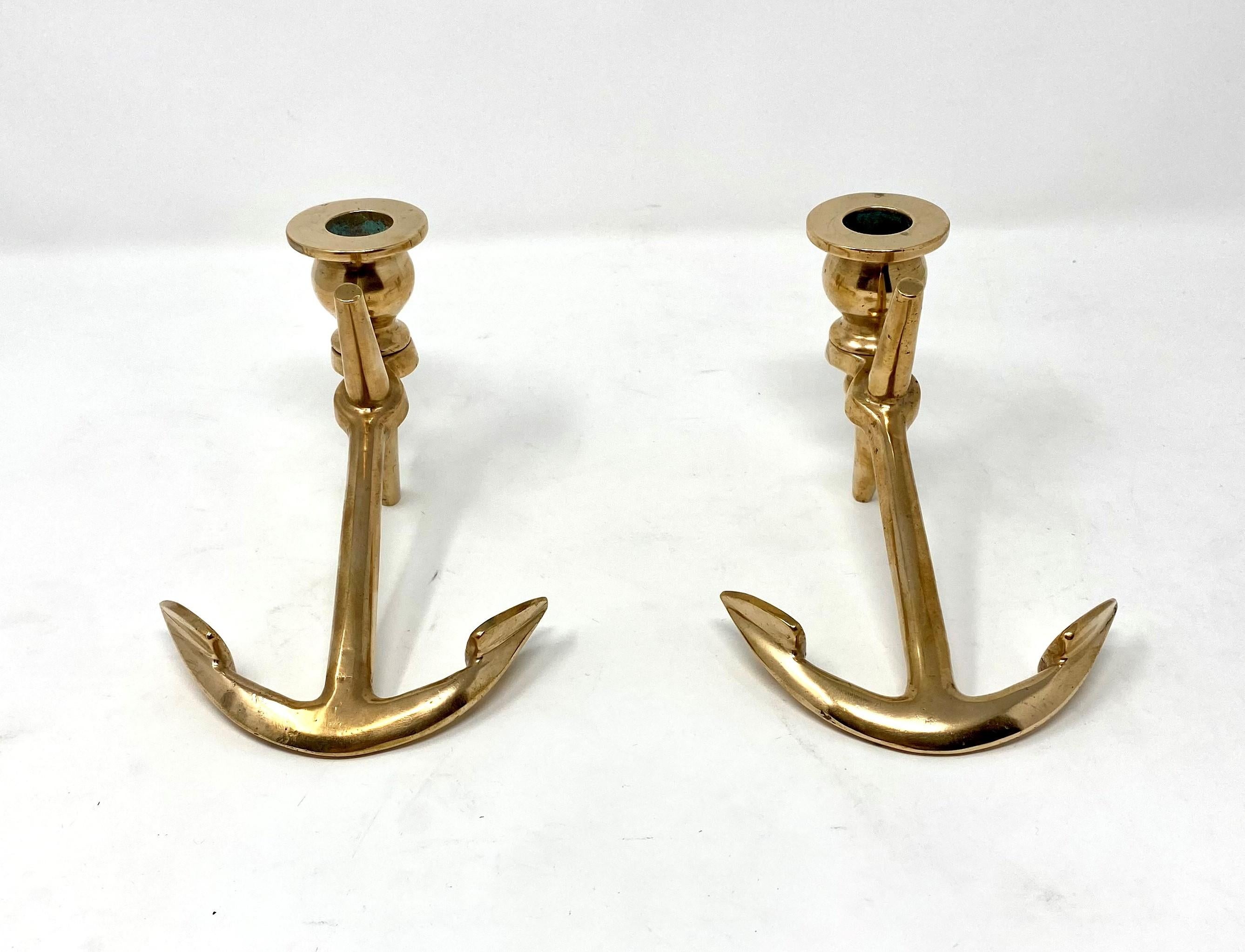 Pair of antique English bronze 