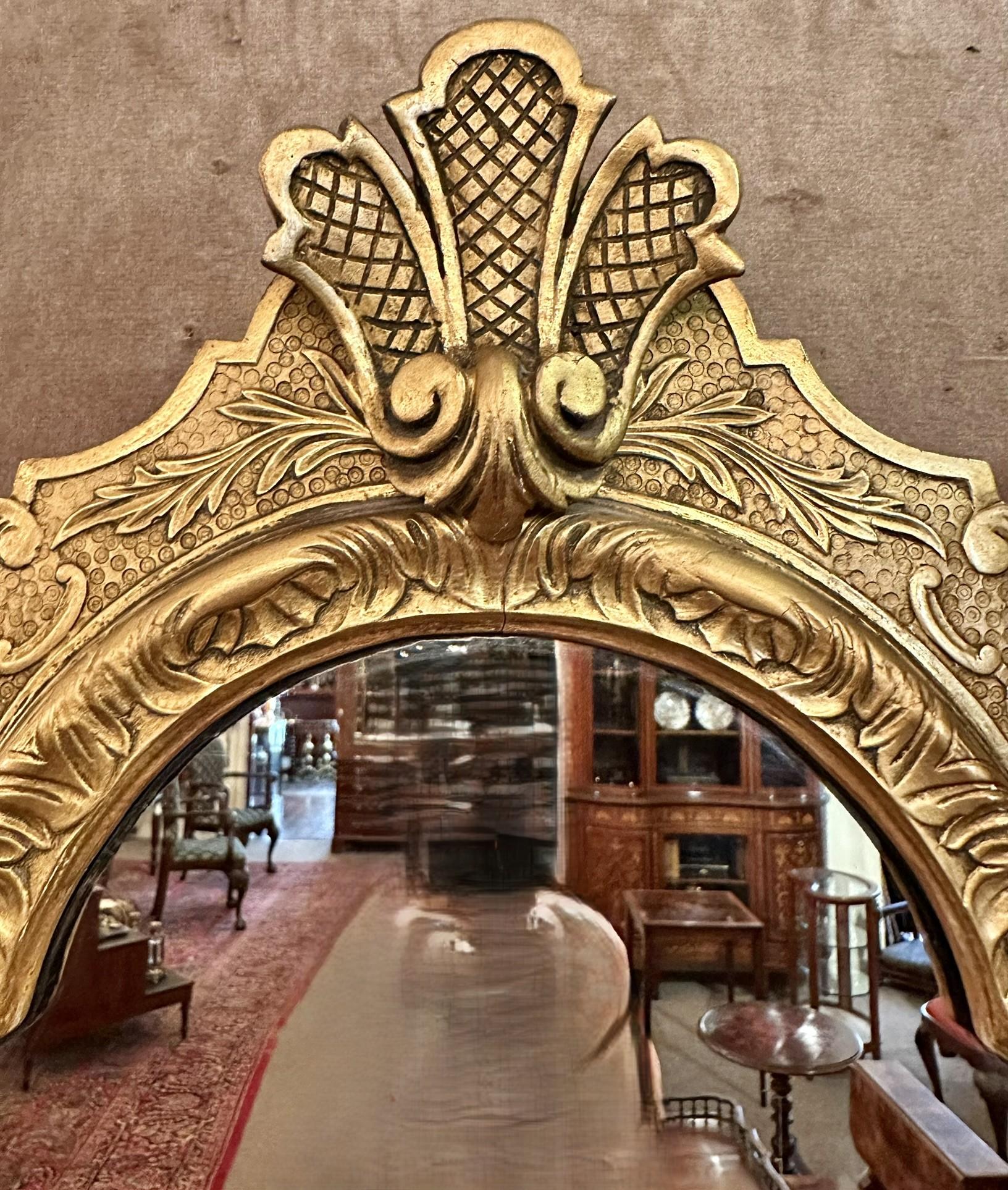 Pair Antique English Carved Gilt Wood Mirrors, Circa 1890-1910. For Sale 1