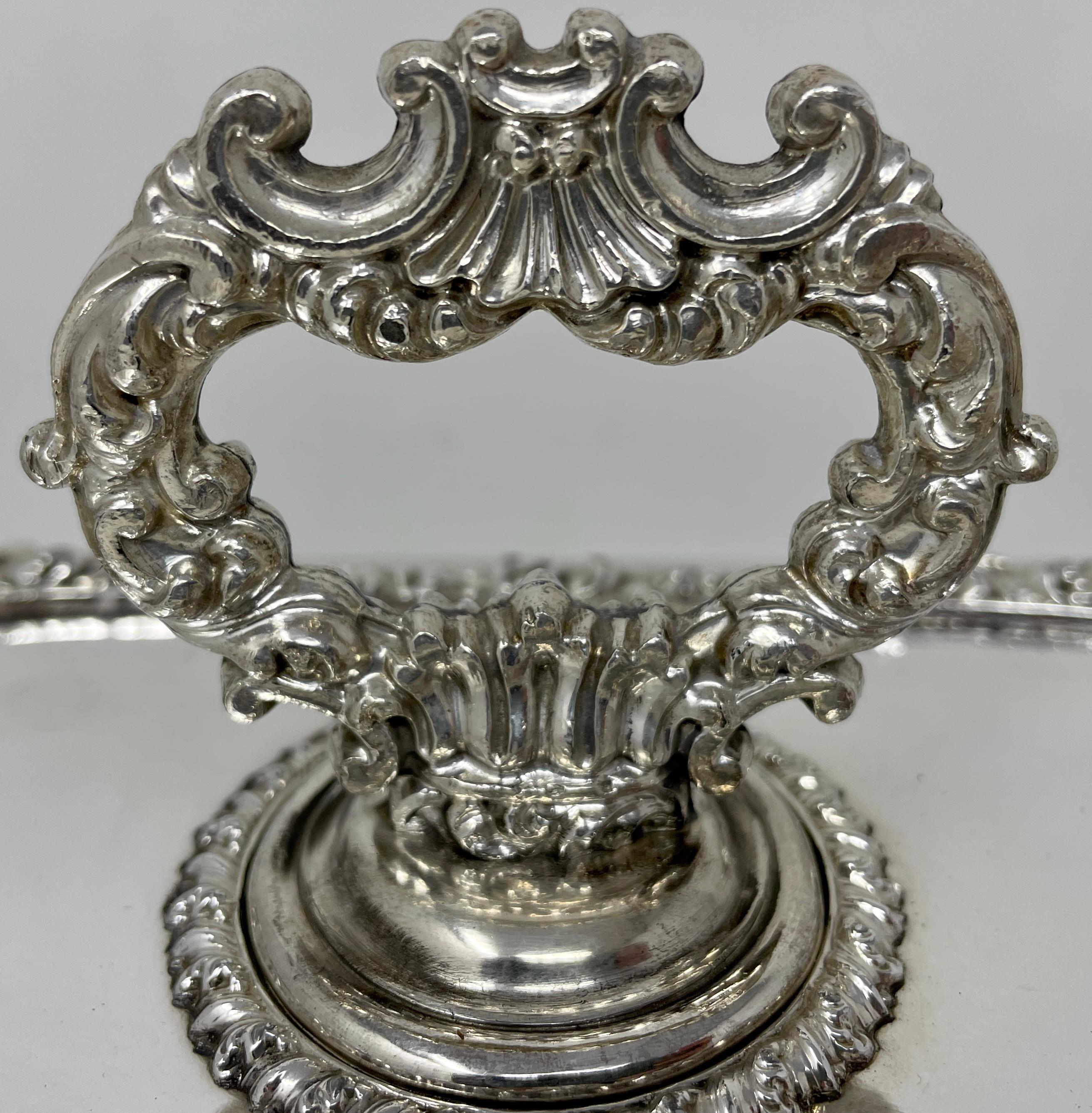 Pair Antique English Georgian Sheffield Silver Entree Dishes, Circa 1830 For Sale 1
