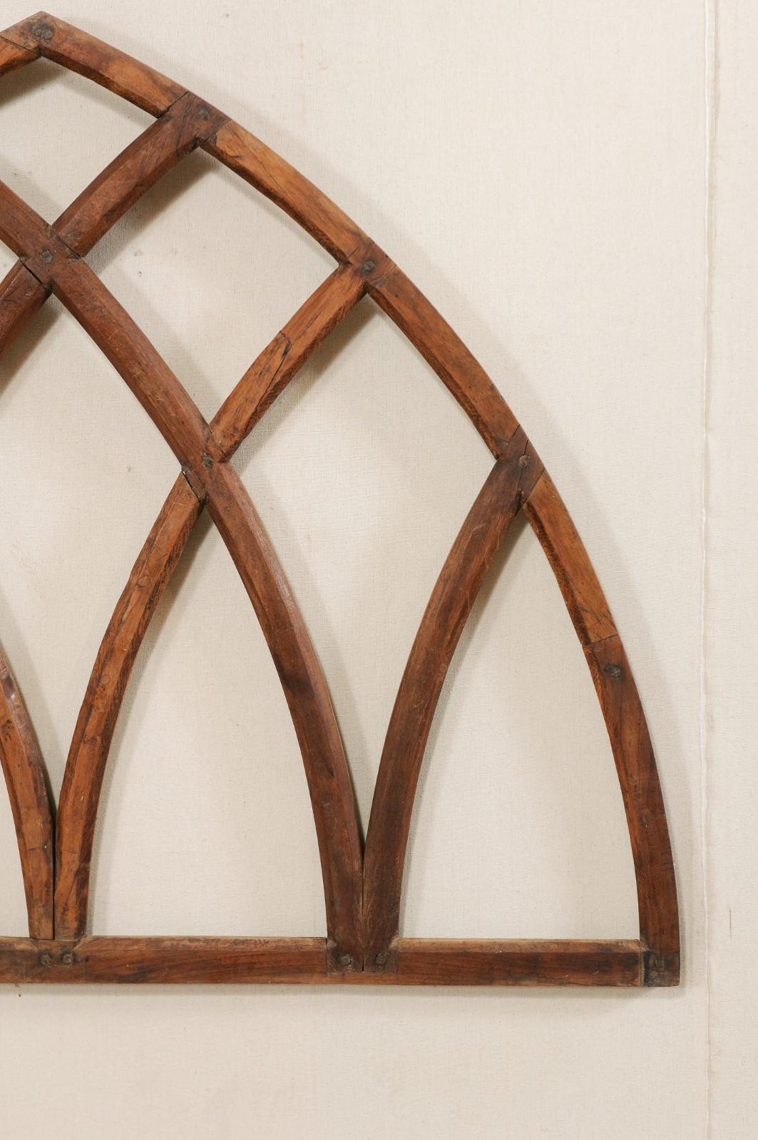 Pair of Antique English Gothic Arch Window Frames 2