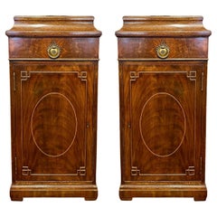 Pair Antique English Mahogany Cupboards, Circa 1910-1920.
