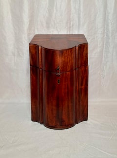 Pair Antique English Mahogany Knife Boxes, Circa 1840