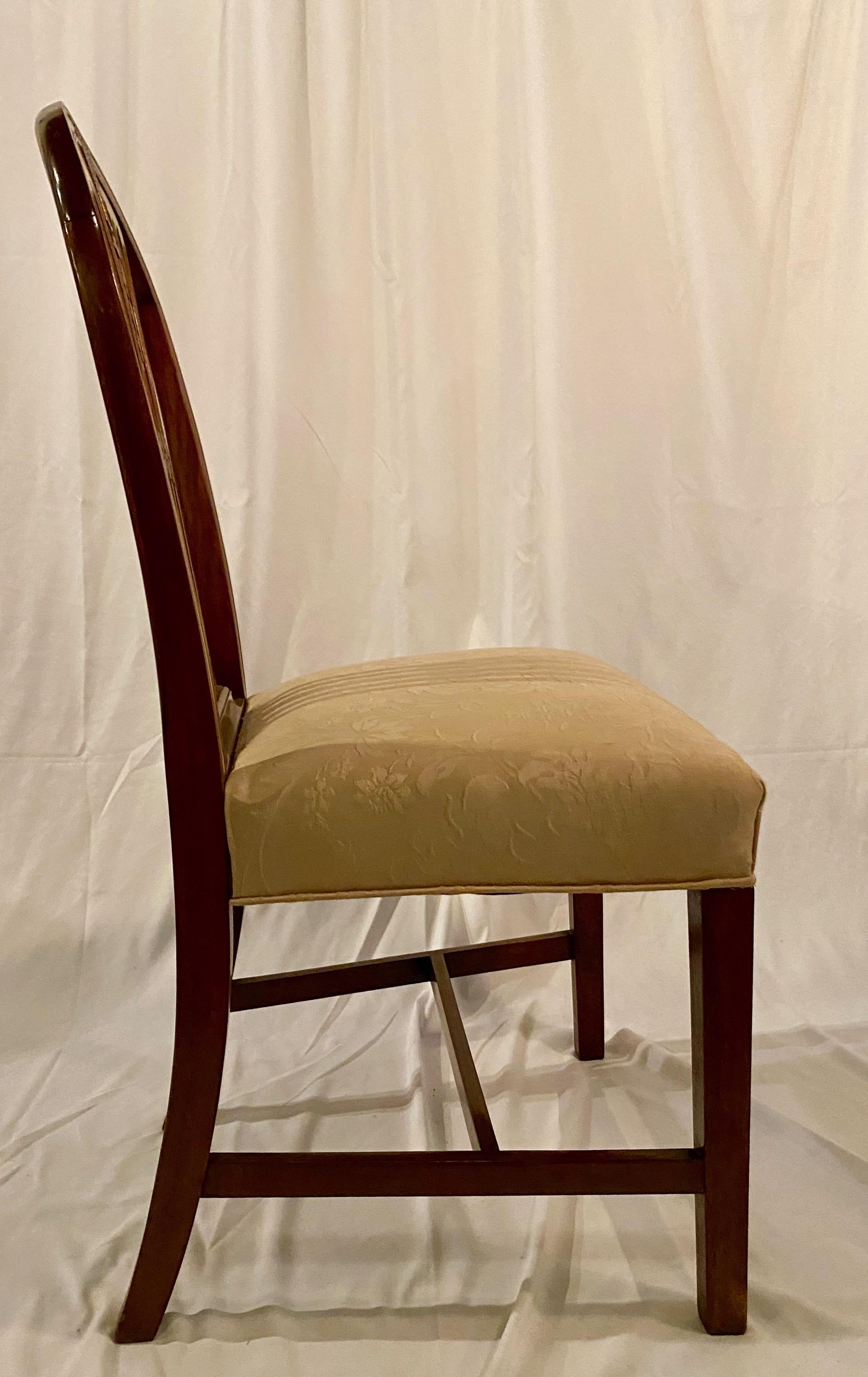 Pair of Antique English Mahogany Late 19th Century Side Chairs In Good Condition For Sale In New Orleans, LA