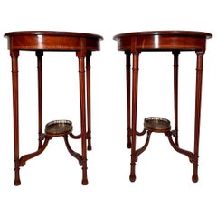 Pair of Antique English Mahogany Occasional Tables