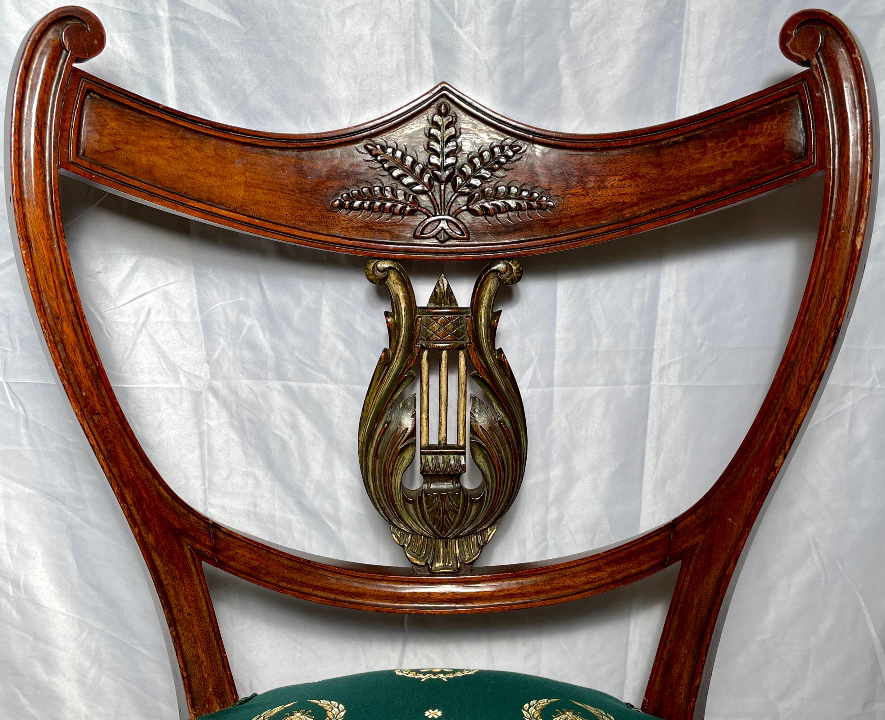 Paar antike englische Regency-Mahagoni-Sthle aus der Regency-Zeit, um 1820-1830 (19. Jahrhundert) im Angebot