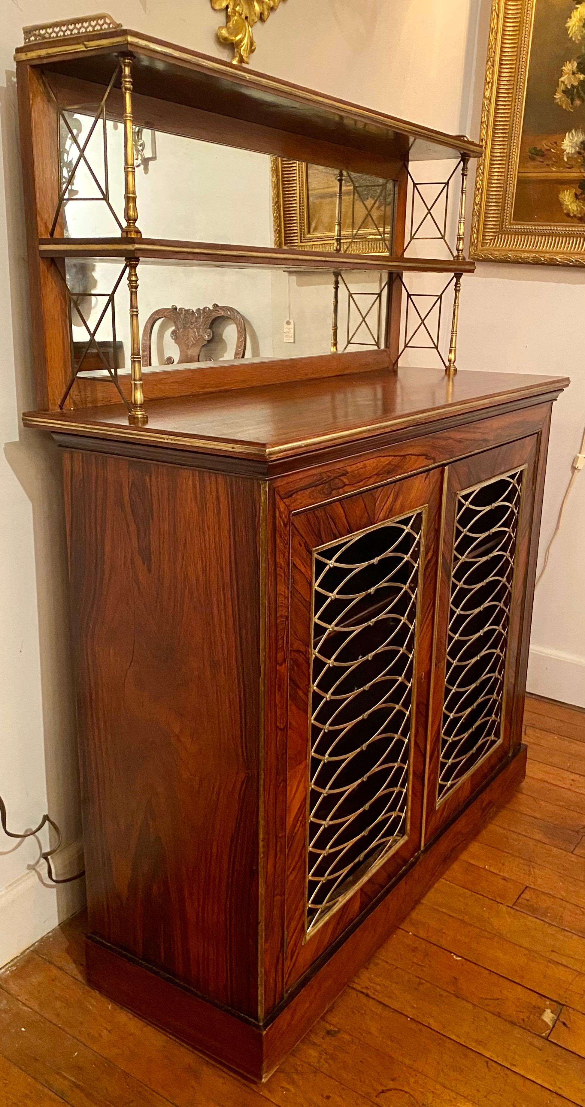 Pair of antique English Regency rosewood cabinets, Circa 1880's
ECAB033.