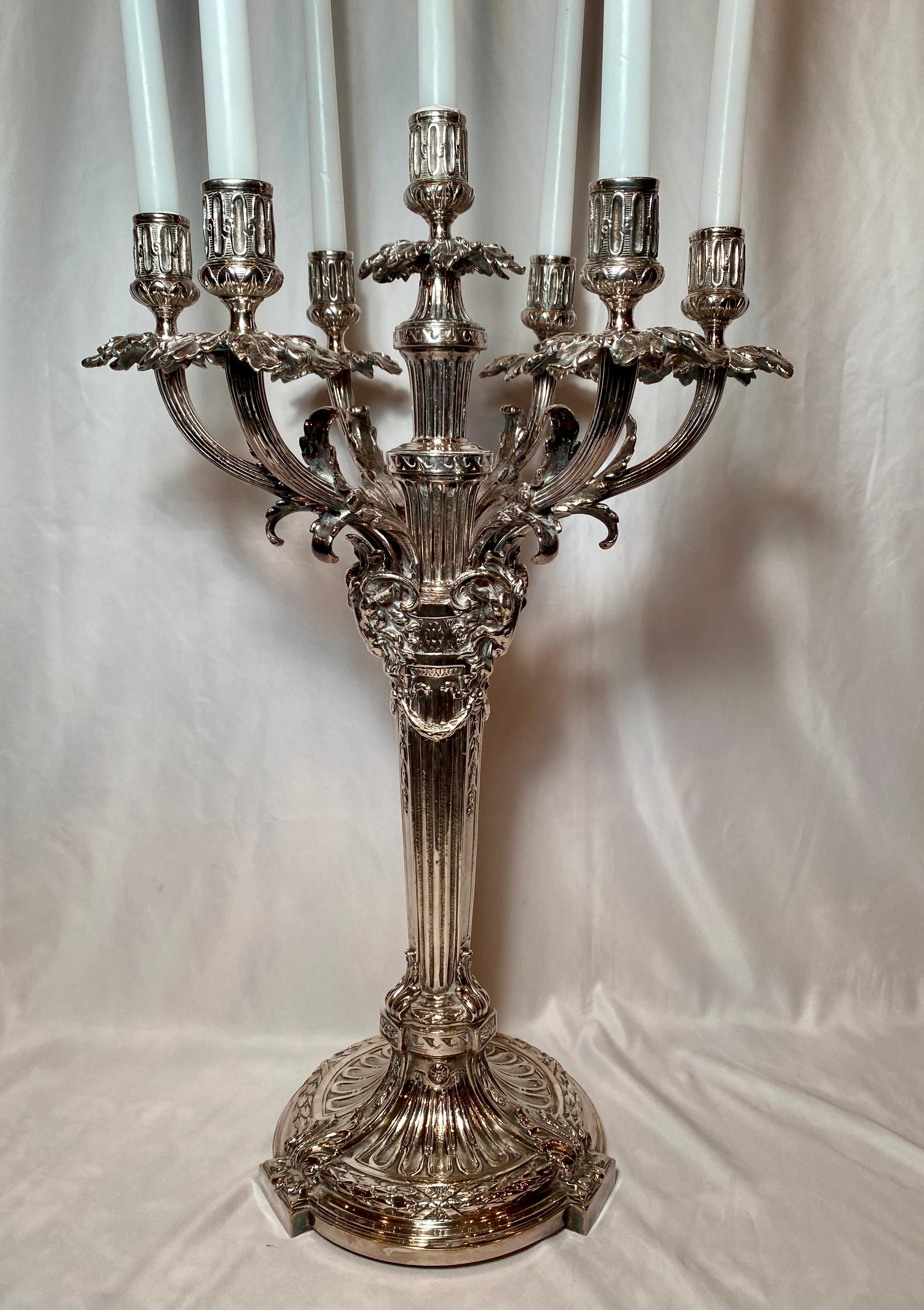 Sheffield Plate Pair Antique English Sheffield Silver Candelabra Retailed by 