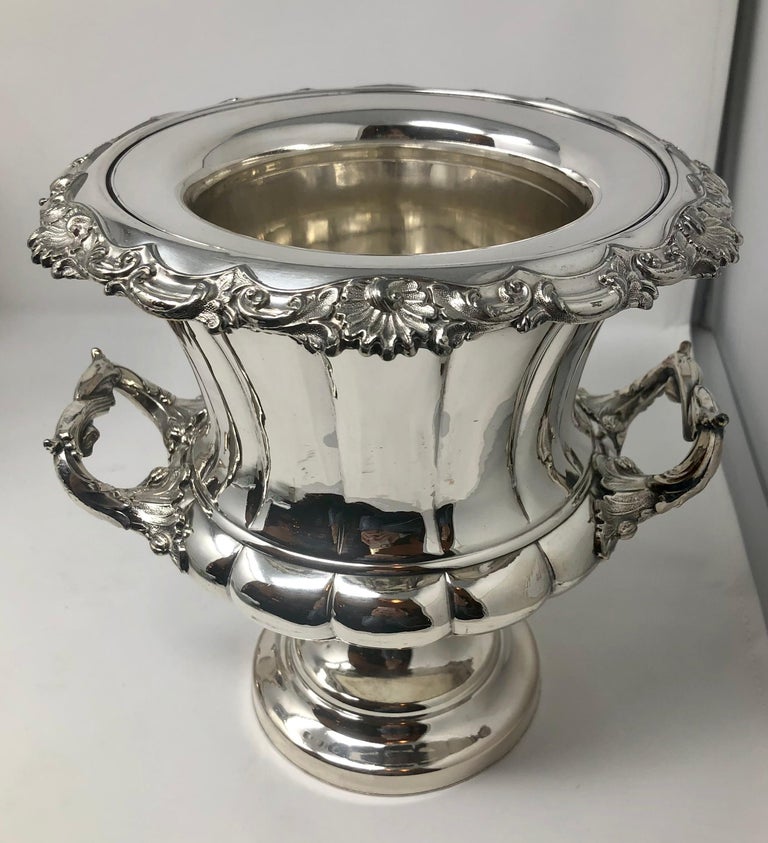 Antique English Sheffield Silver Plated Champagne Buckets, circa 1880