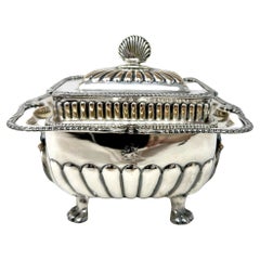 Pair Antique English Sheffield Silver Tureens, Circa 1880.