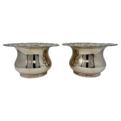Pair Antique English Sheffield Silver Wine Coolers, Circa 1890.