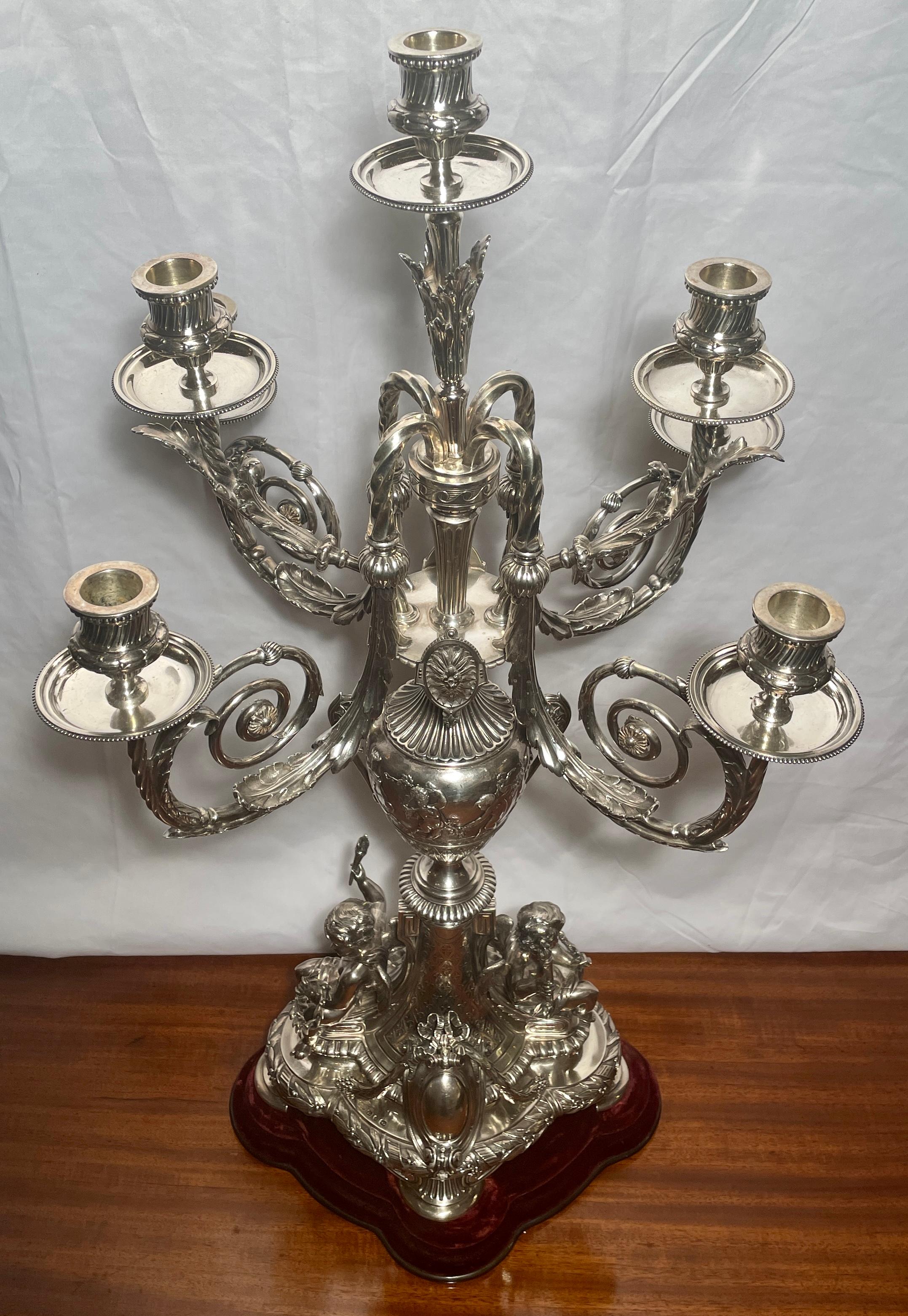 antique sterling silver candelabra