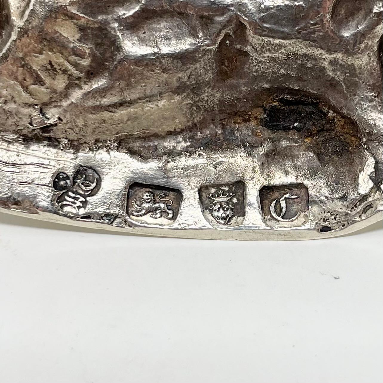 Paar antike englische Sterling Silber gepunzt Kerzenständer, CIRCA 1890's im Angebot 4