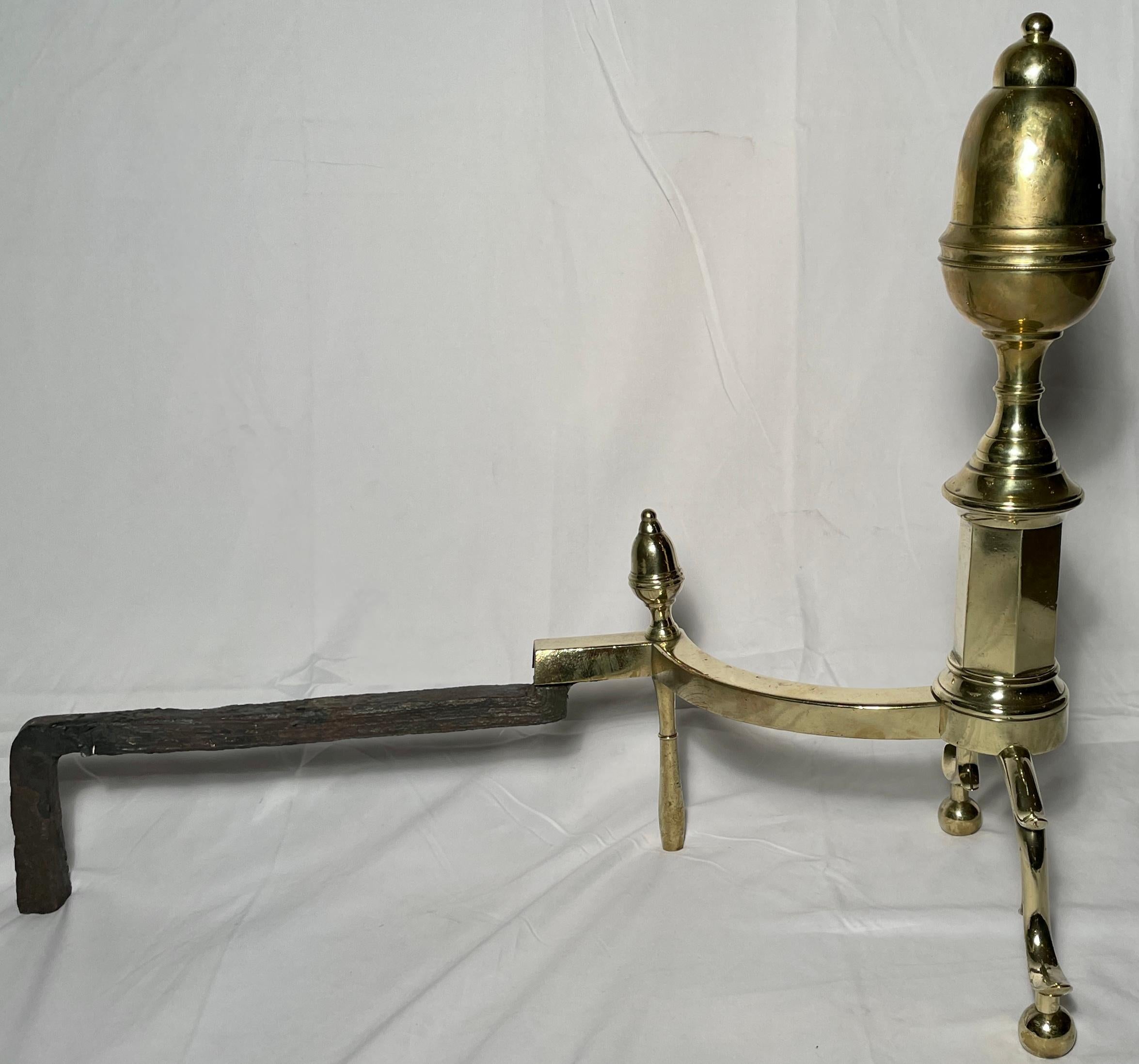 antique brass andirons prices