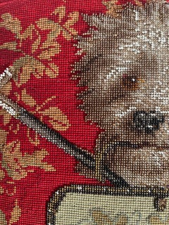 Coppia di antichi poggiapiedi inglesi vittoriani a punta d'ago del 1870 circa