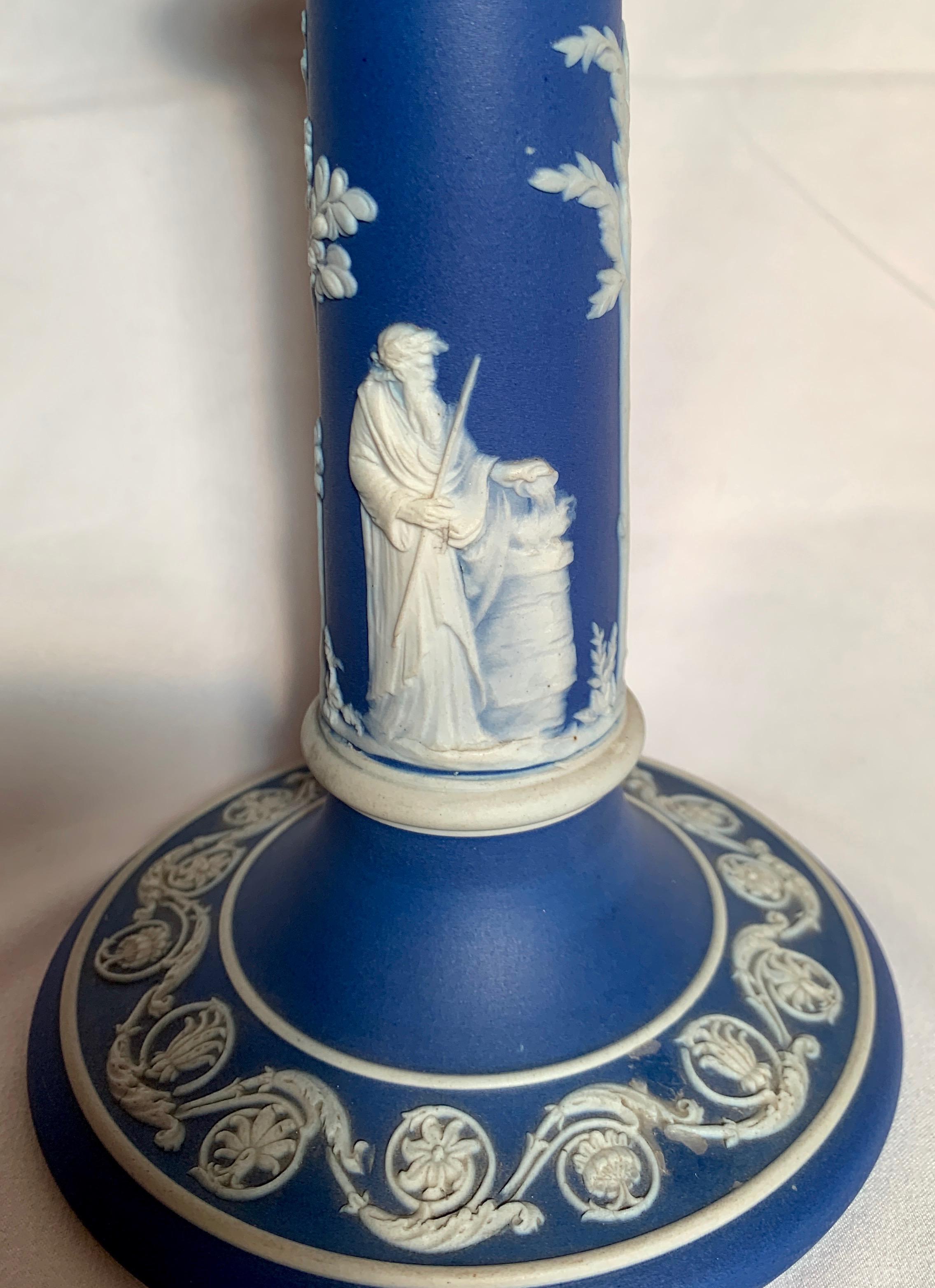 20th Century Pair of Antique English Wedgwood Candlesticks, circa 1900 For Sale