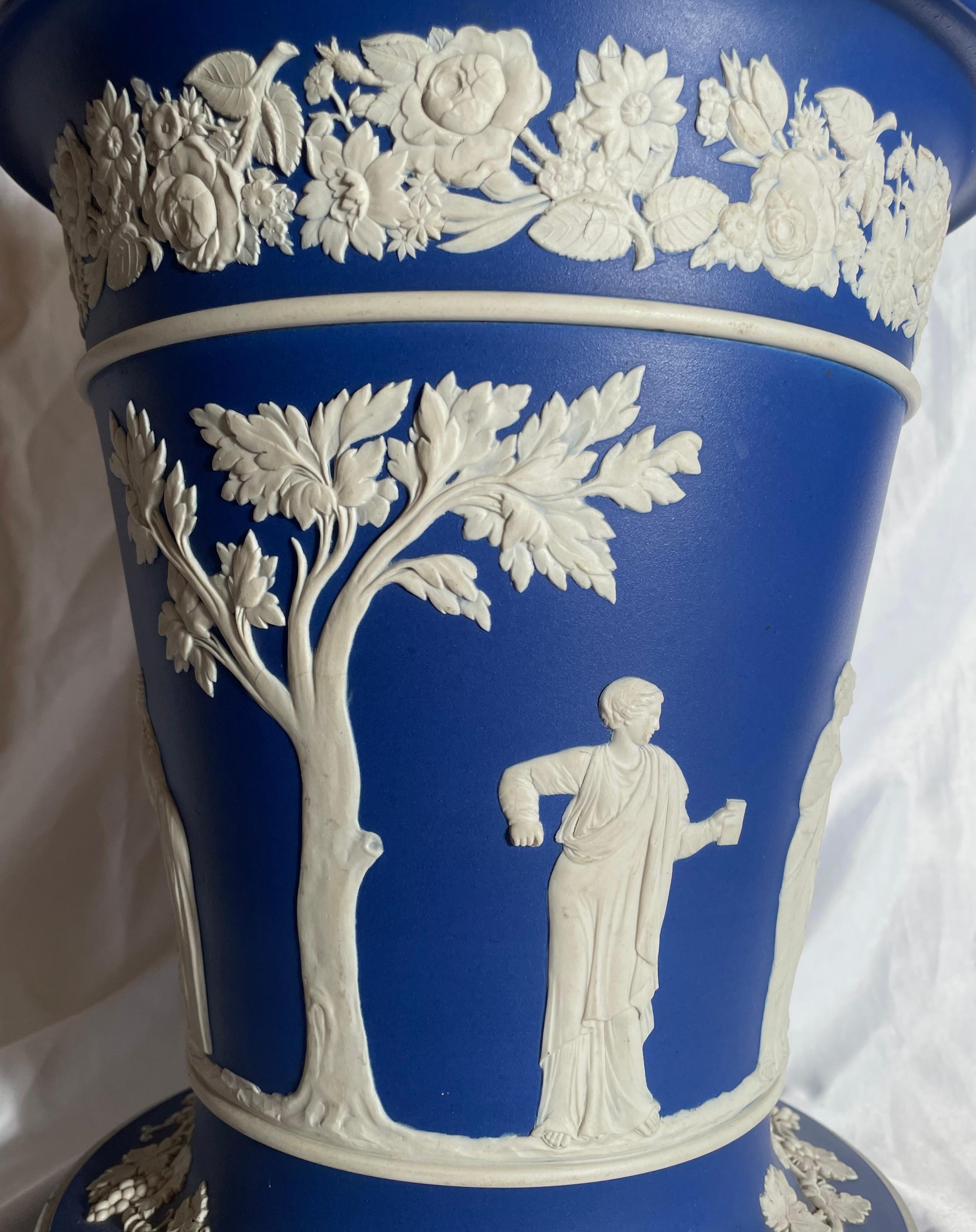 Porcelain Pair Antique English Wedgwood Jardinieres circa 1870-80 For Sale