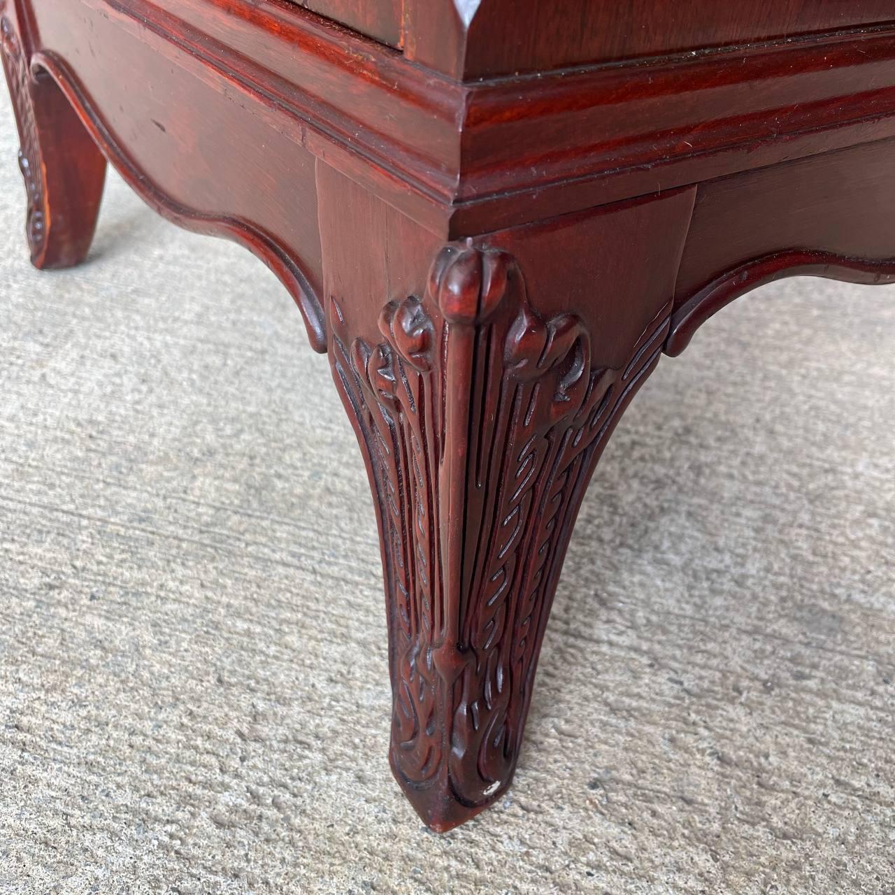Pair Antique Federal Carved Mahogany Night Stands, 1920s 6