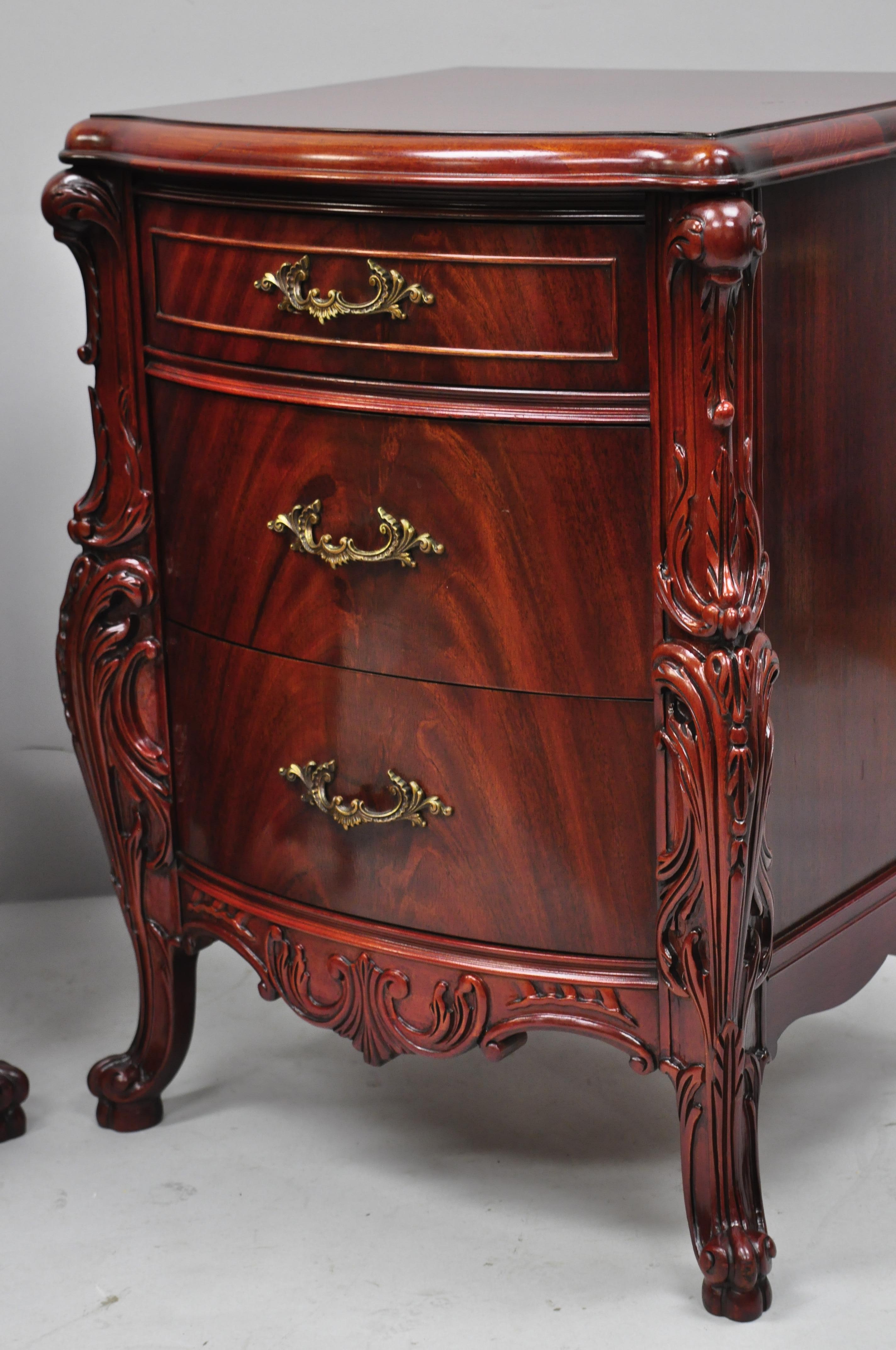 flame mahogany nightstand