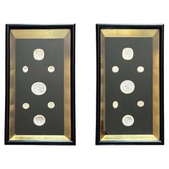 Pair, Antique Framed Grand Tour Intaglio Displays