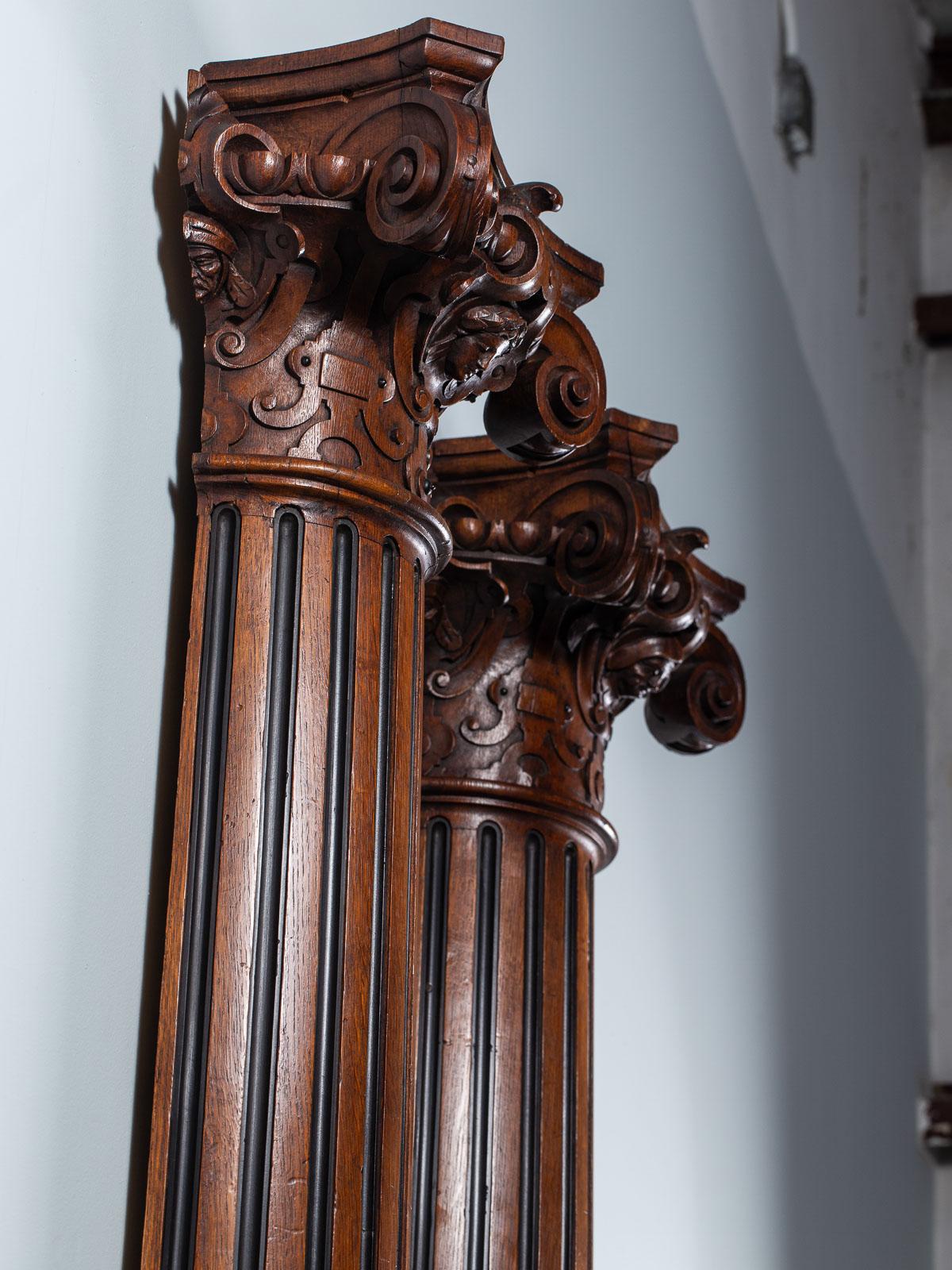 Pair of Antique French Architectural Henri II Columns, circa 1860 For Sale 11