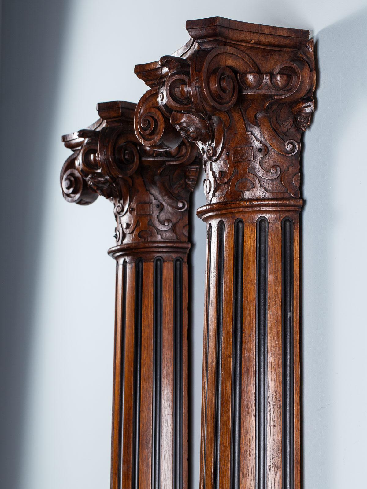 Pair of Antique French Architectural Henri II Columns, circa 1860 For Sale 12