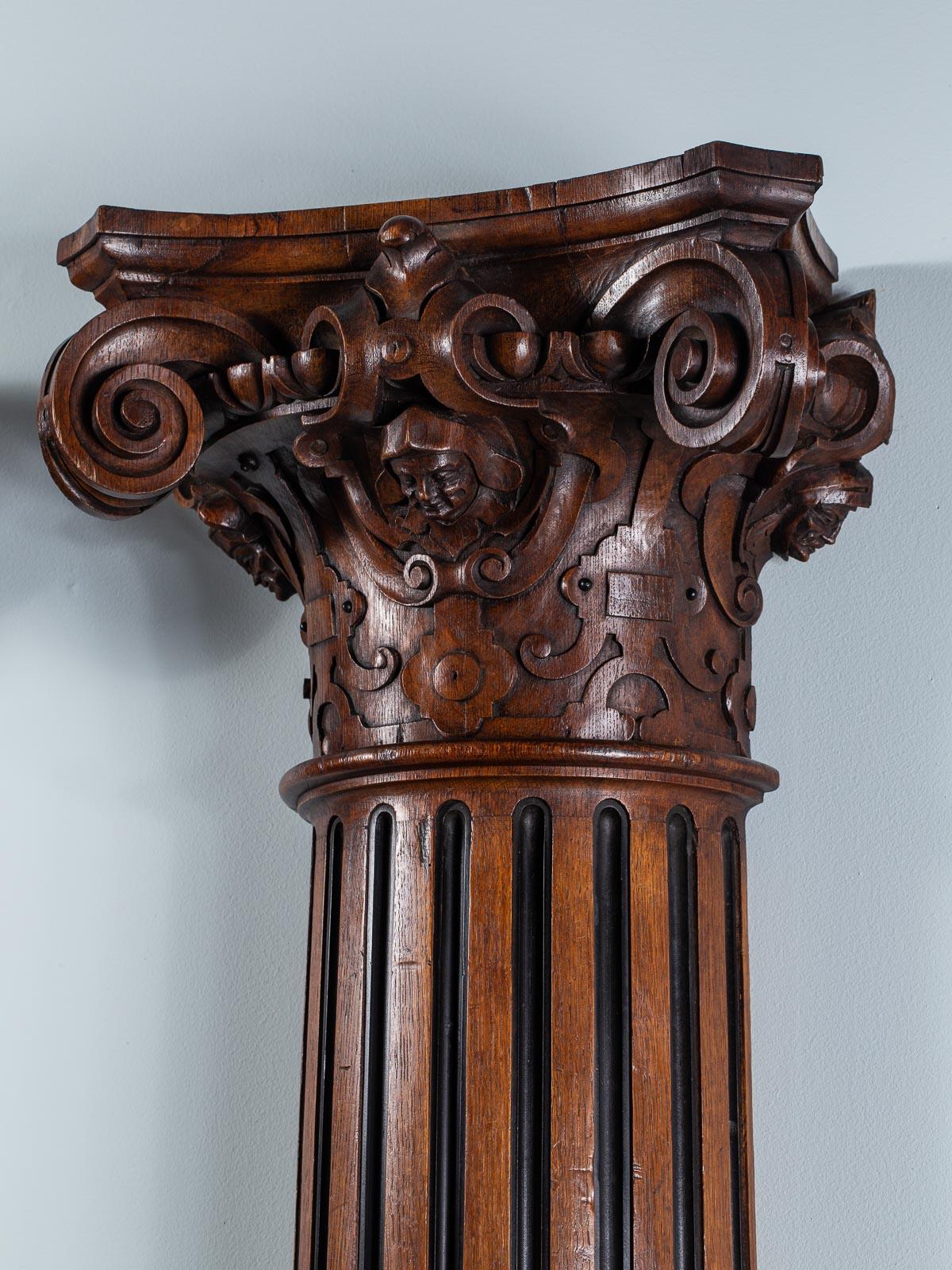 Other Pair of Antique French Architectural Henri II Columns, circa 1860 For Sale