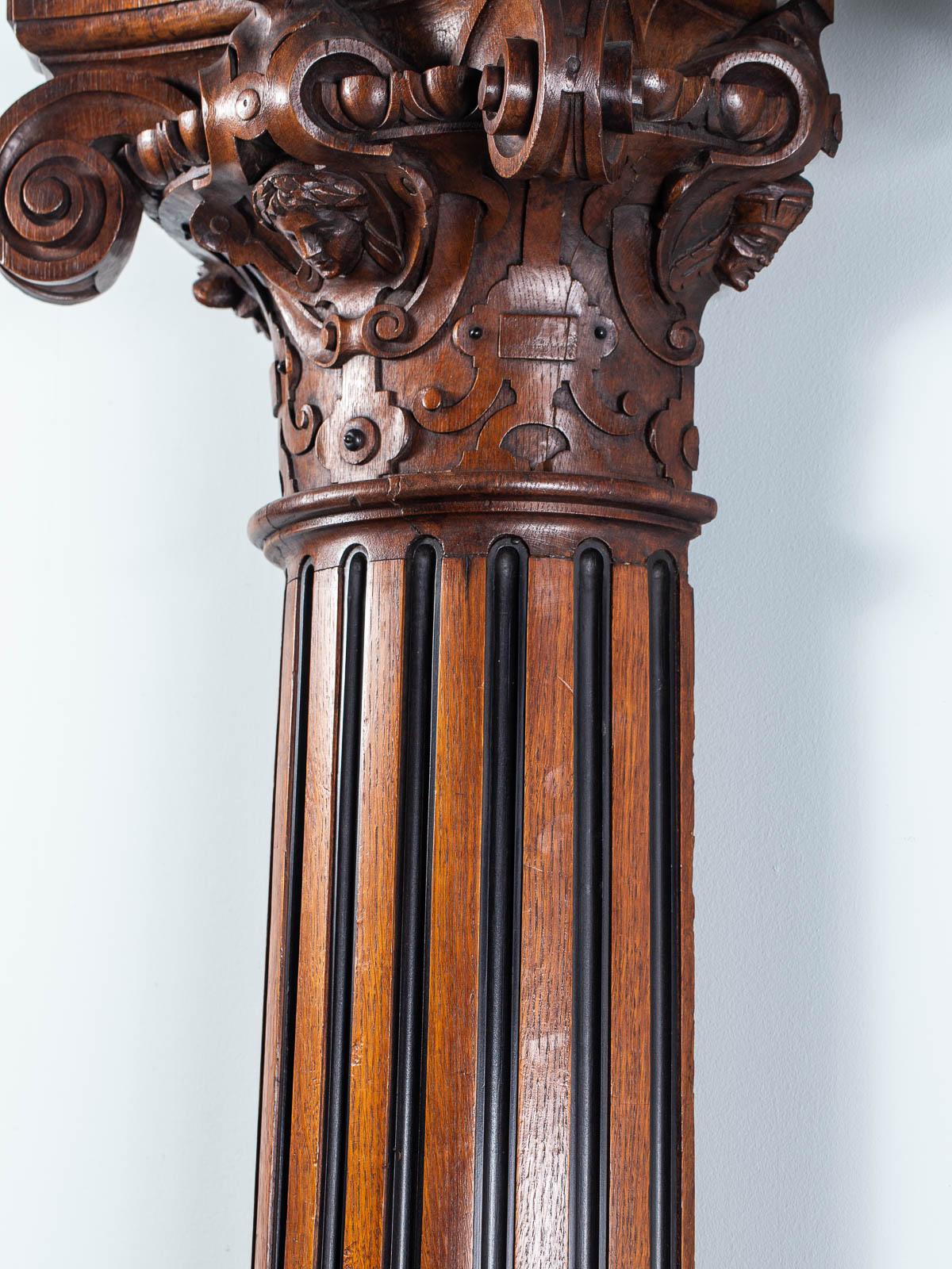 Pair of Antique French Architectural Henri II Columns, circa 1860 For Sale 3