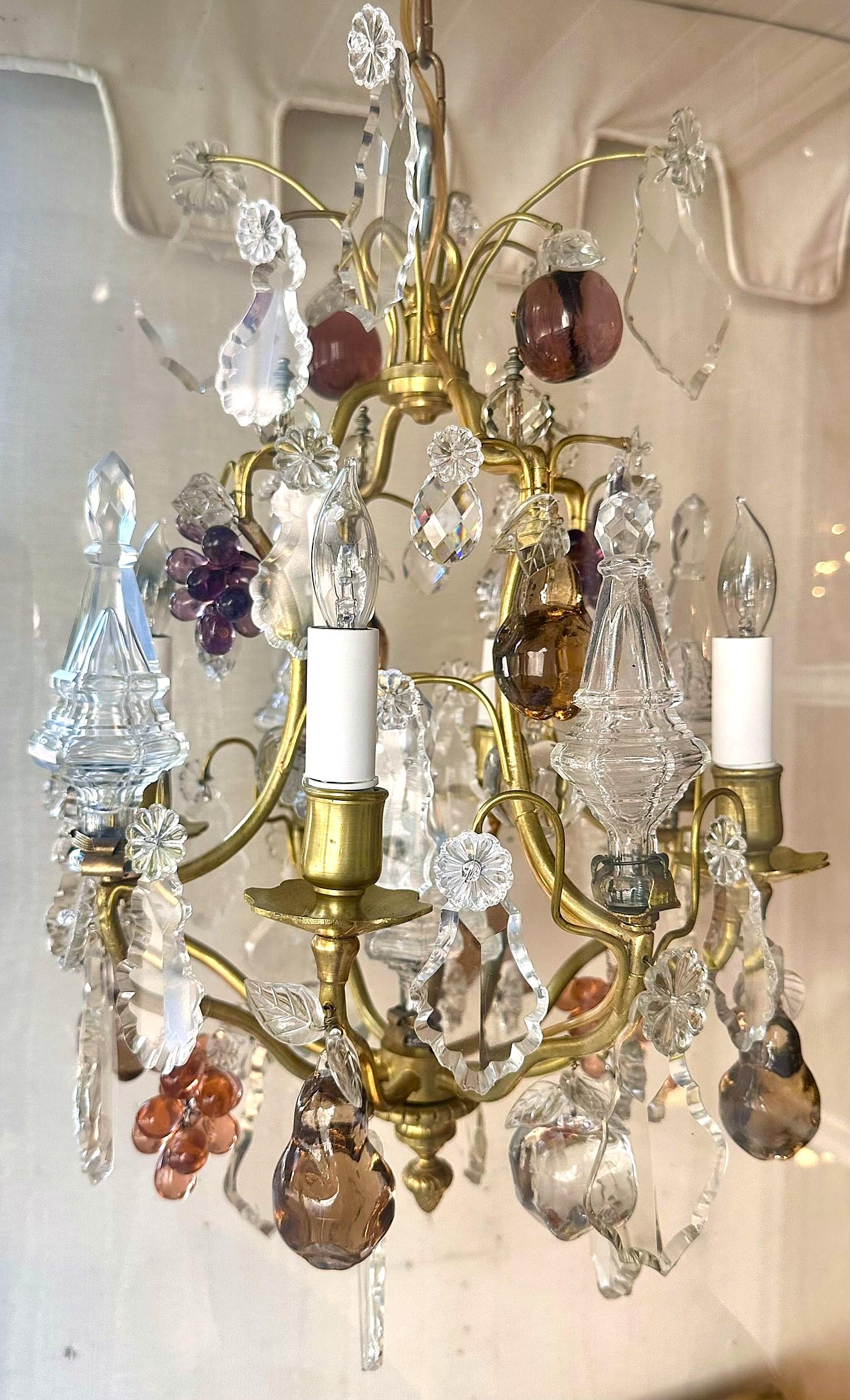 Pareja de Antiguos Candelabros Franceses de Cristal de Baccarat y Bronce Dorado, Circa 1890's. en Bueno Estado en New Orleans, LA