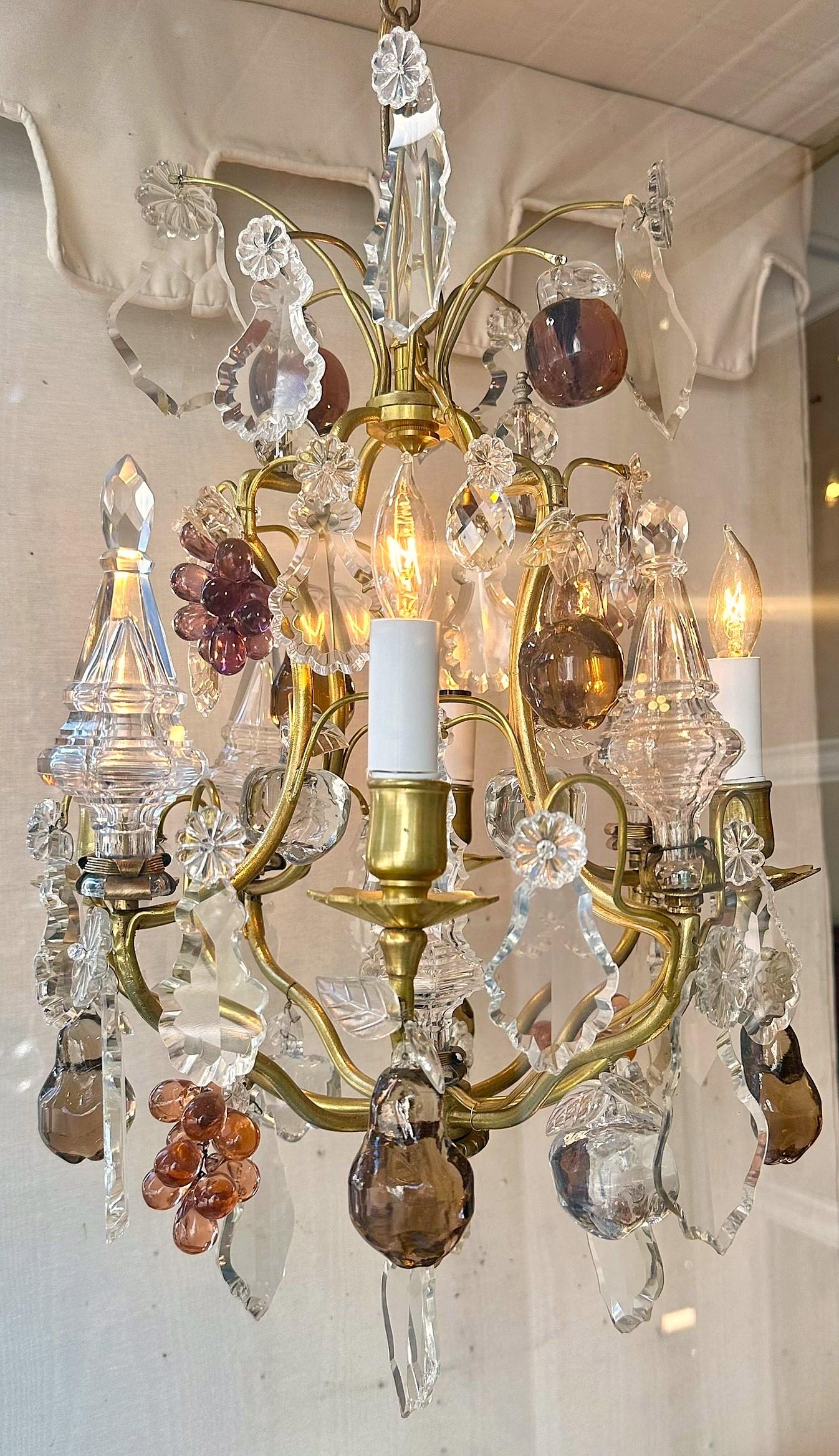 Pareja de Antiguos Candelabros Franceses de Cristal de Baccarat y Bronce Dorado, Circa 1890's. siglo XIX