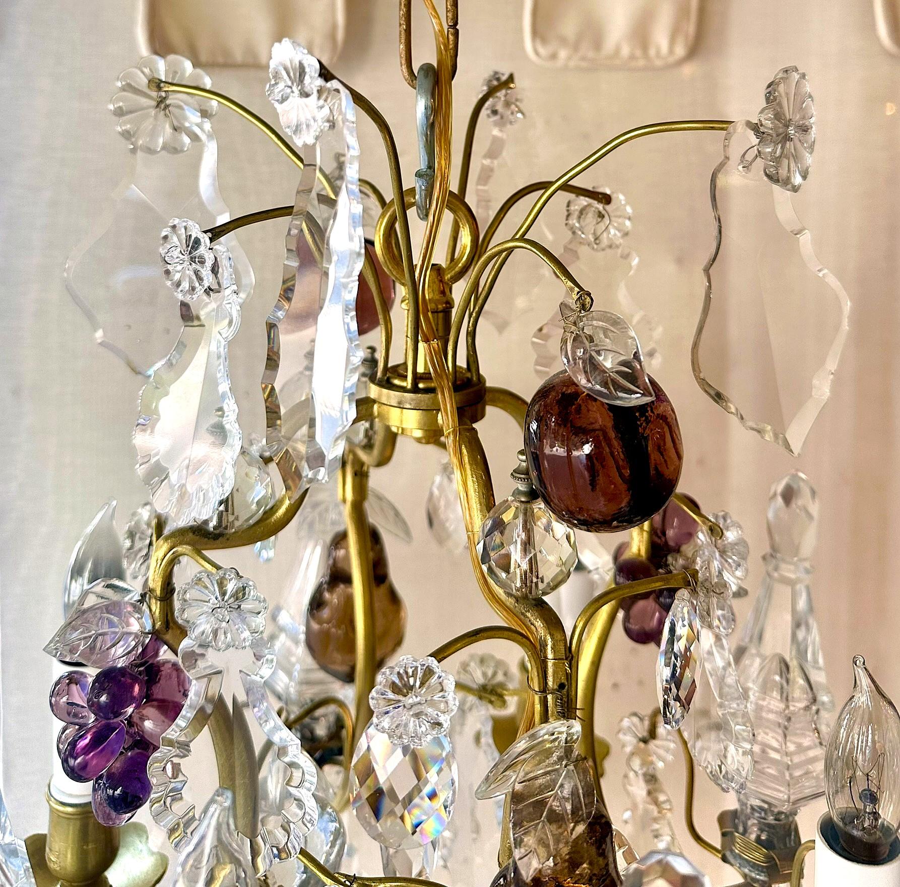 Pareja de Antiguos Candelabros Franceses de Cristal de Baccarat y Bronce Dorado, Circa 1890's. 1