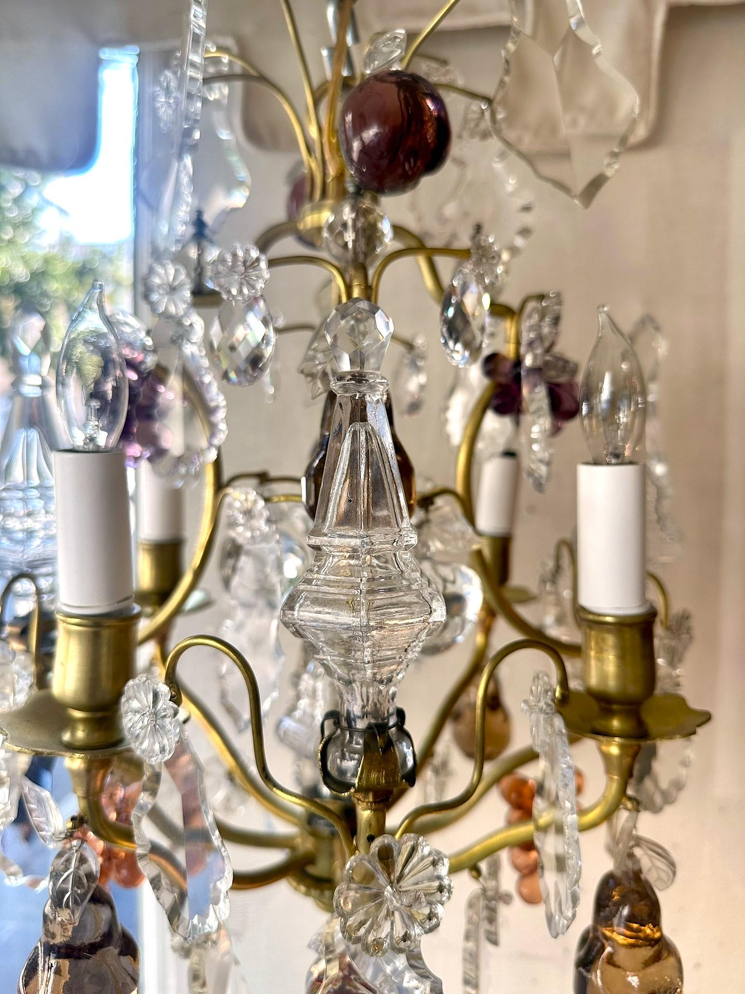 Pareja de Antiguos Candelabros Franceses de Cristal de Baccarat y Bronce Dorado, Circa 1890's. 2