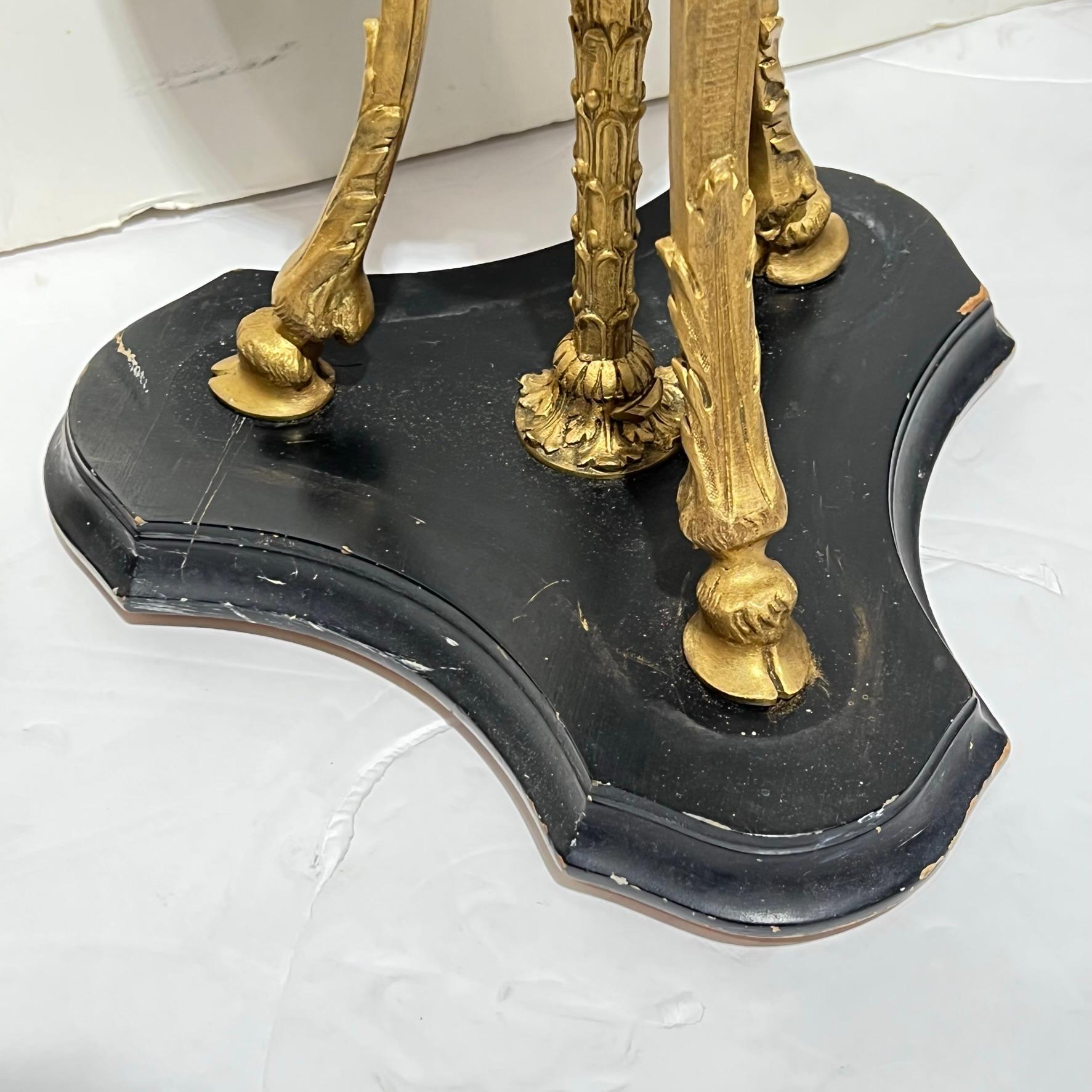 Pair Antique French Bronze and Marble Atheniennes in Louis XVI Style For Sale 1