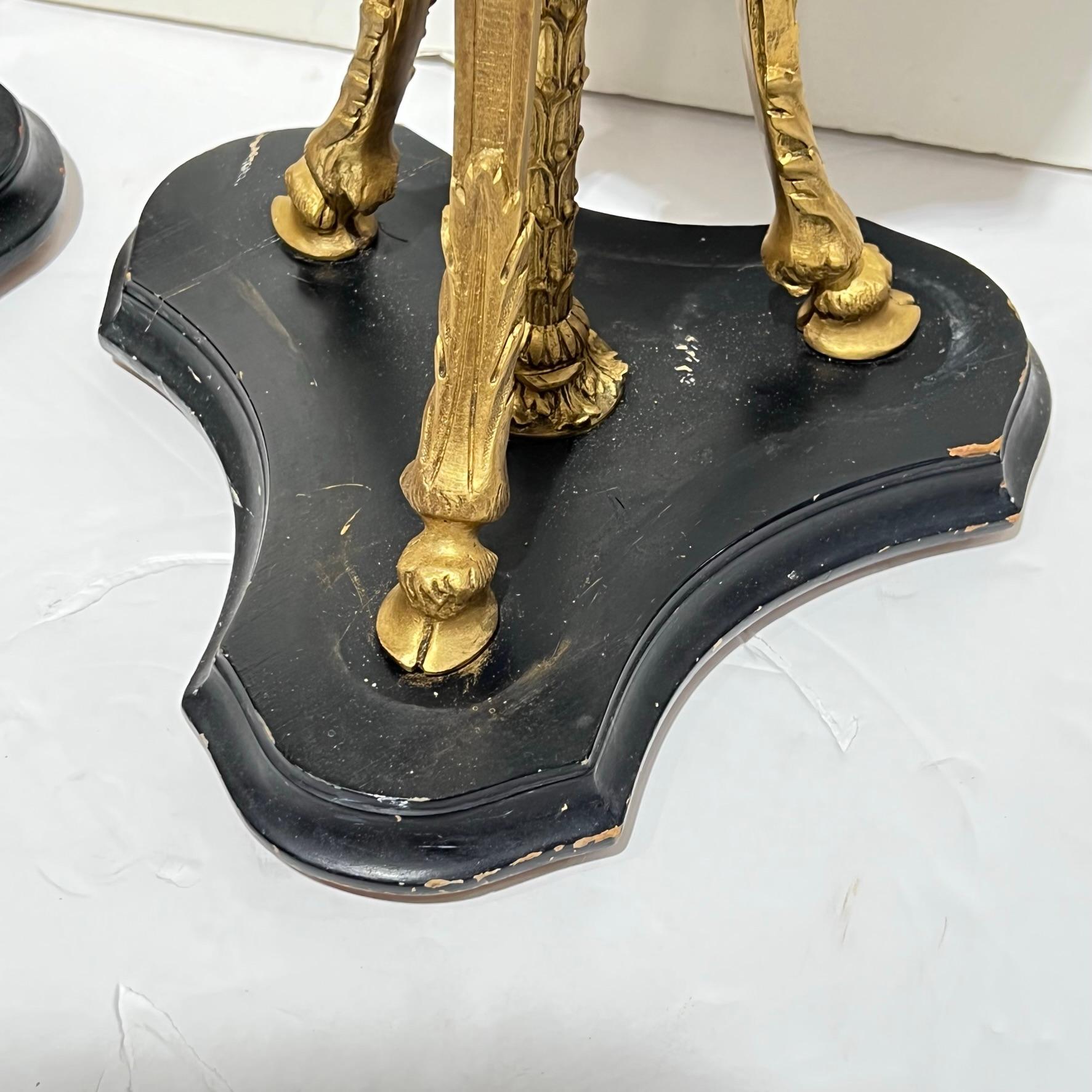 Pair Antique French Bronze and Marble Atheniennes in Louis XVI Style For Sale 2