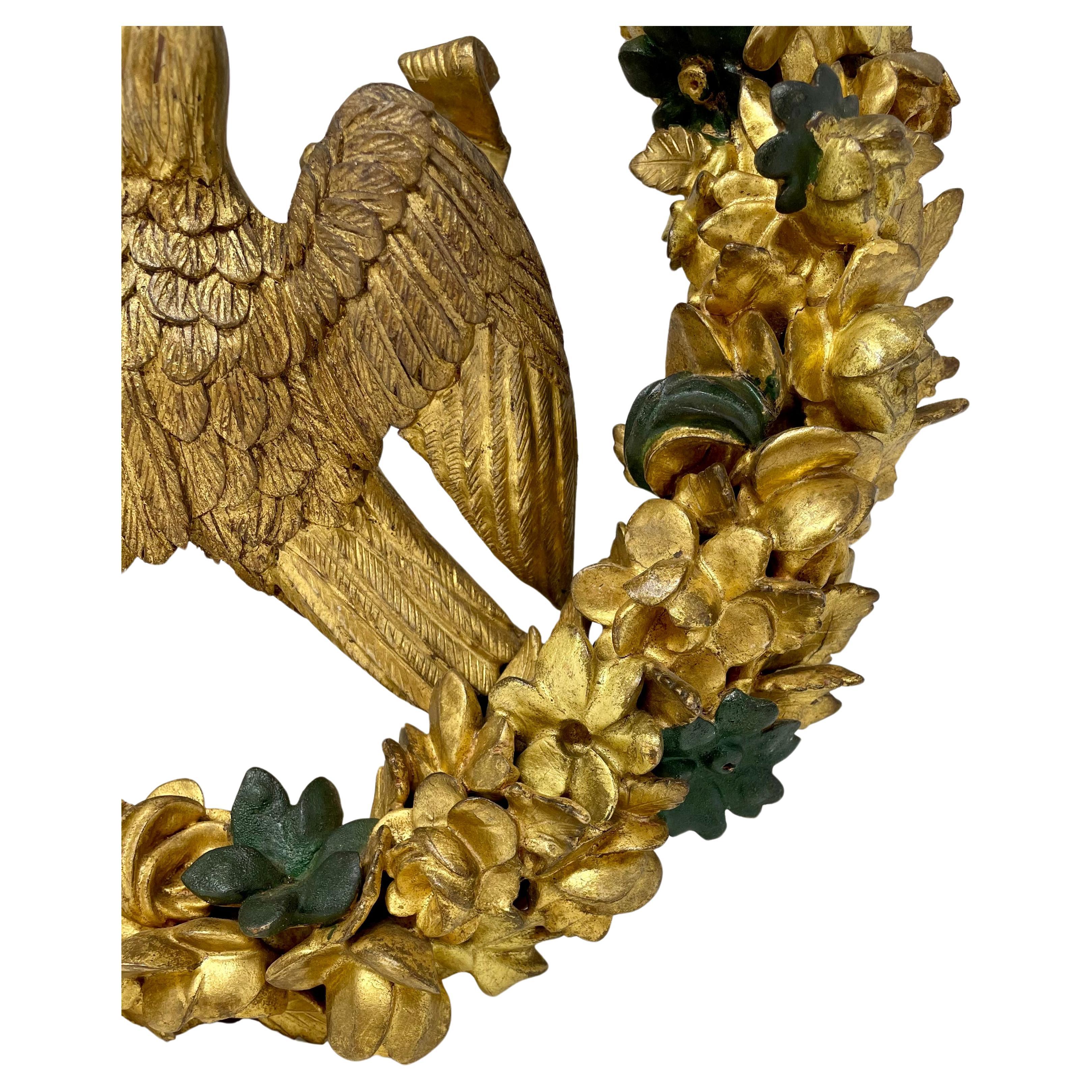 19th Century Pair Antique French Carved Wood with Gold Leaf 