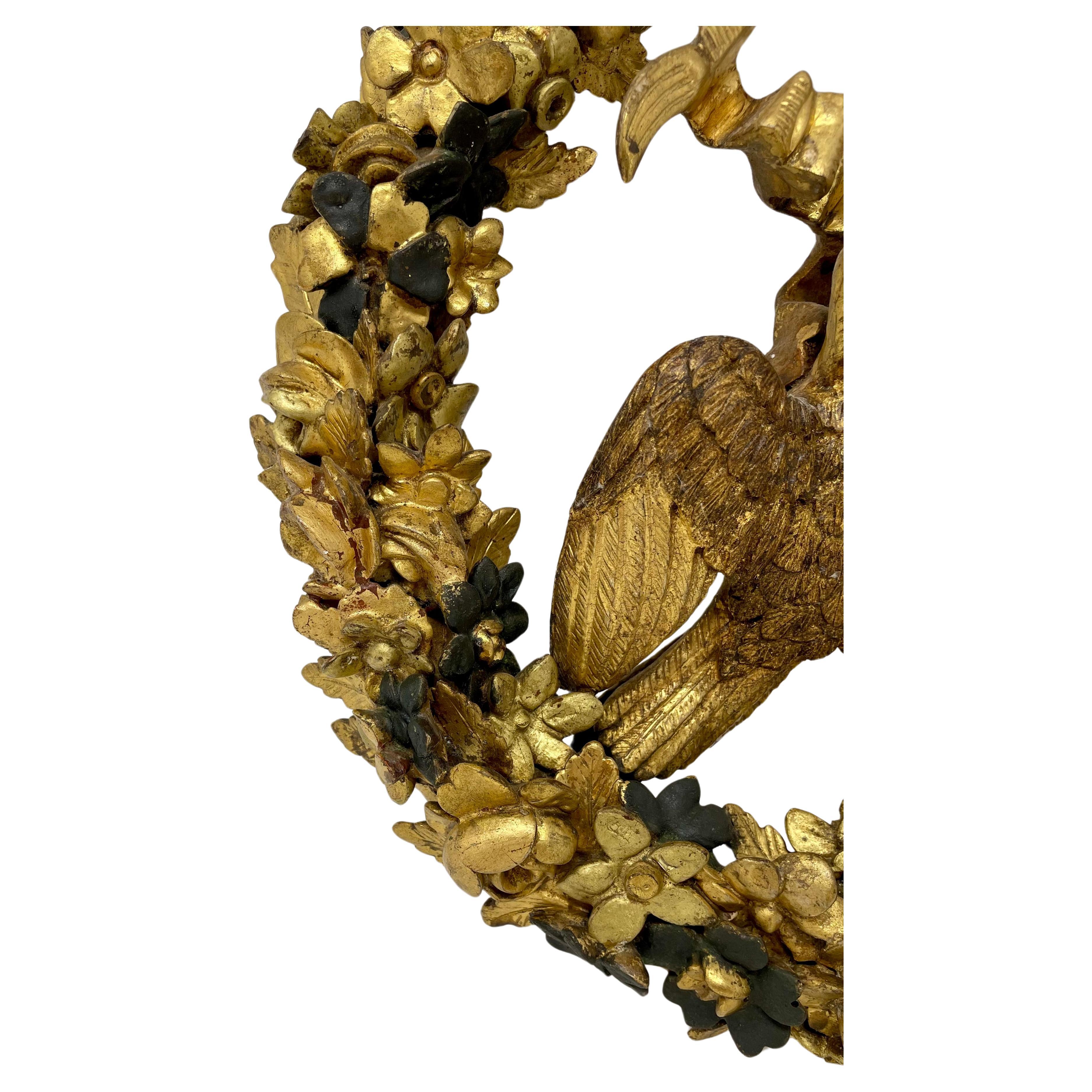 Pair Antique French Carved Wood with Gold Leaf 