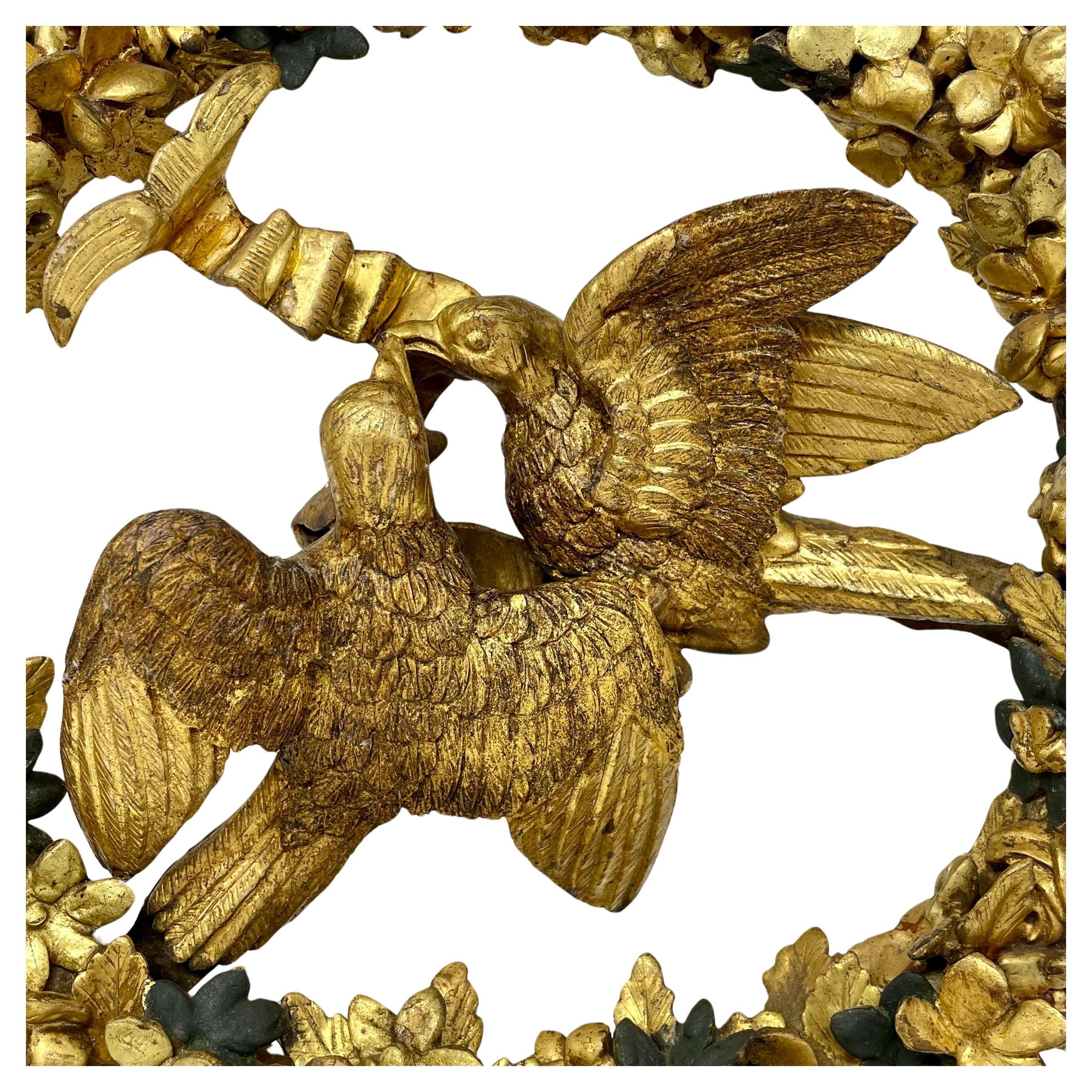 Pair Antique French Carved Wood with Gold Leaf 